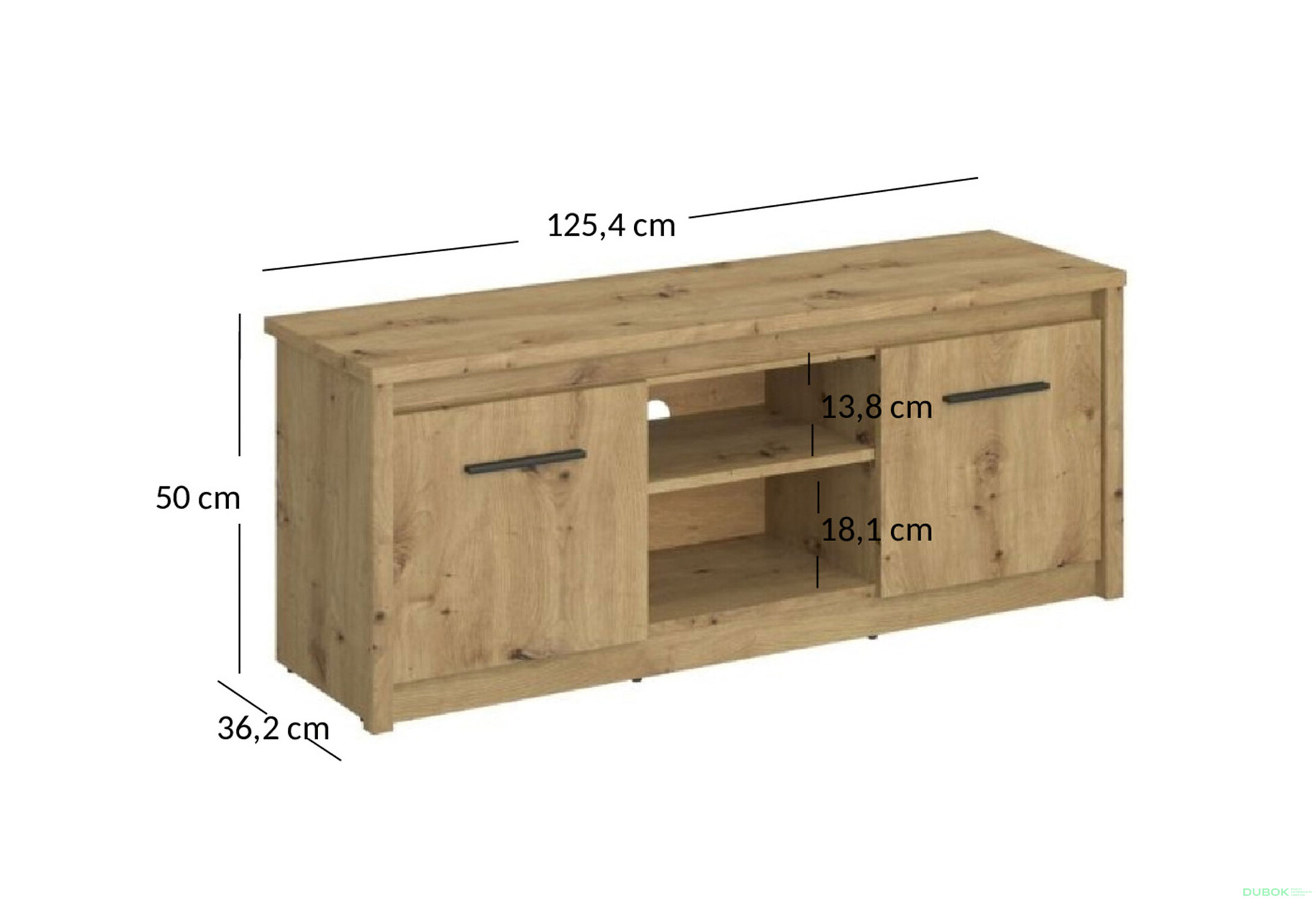Fotografie 3 - TV stolek 2d/125 dub artisan Ayson
