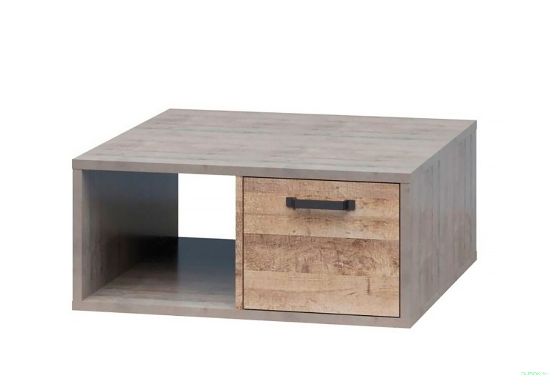Konferenční stolek 1s šedý / dub pískový Bari - Fotografie 1 Fotografie 1 - Konferenční stolek 1s šedý / dub pískový Bari