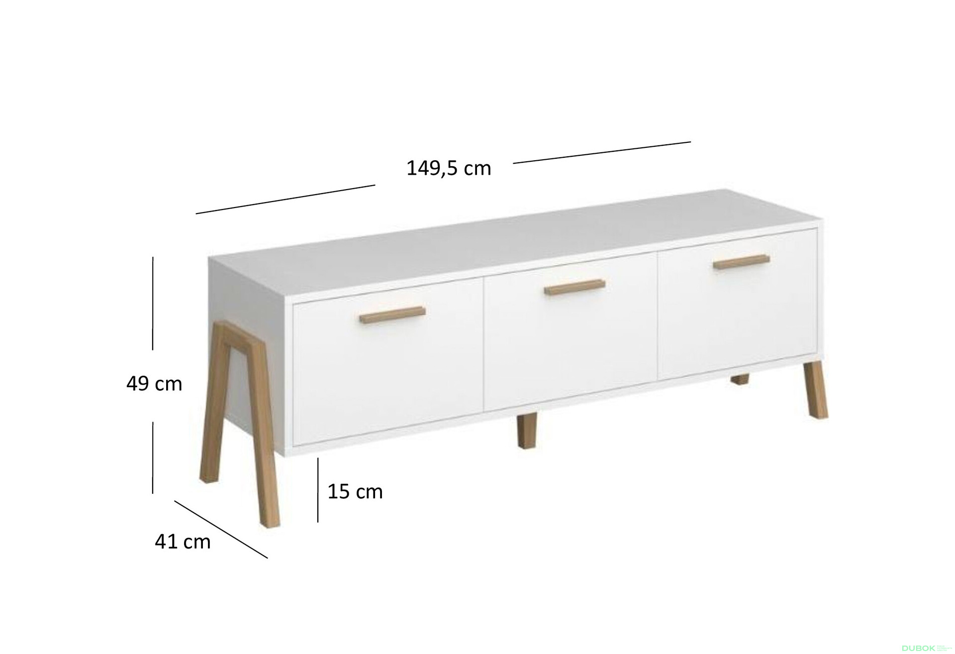 Fotografie 2 - TV stolek 3k/150 bílý Belle