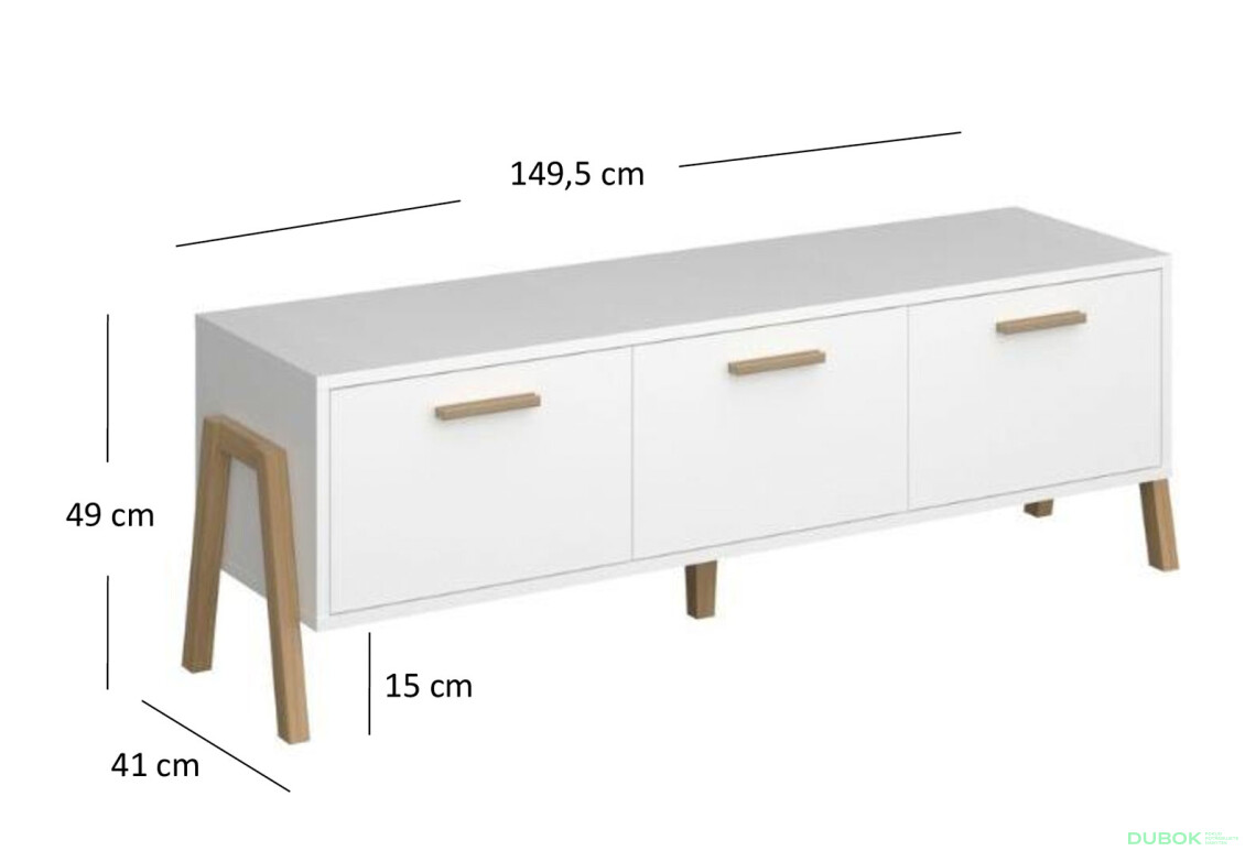 Fotografie 2 - TV stolek 3k/150 bílý Belle