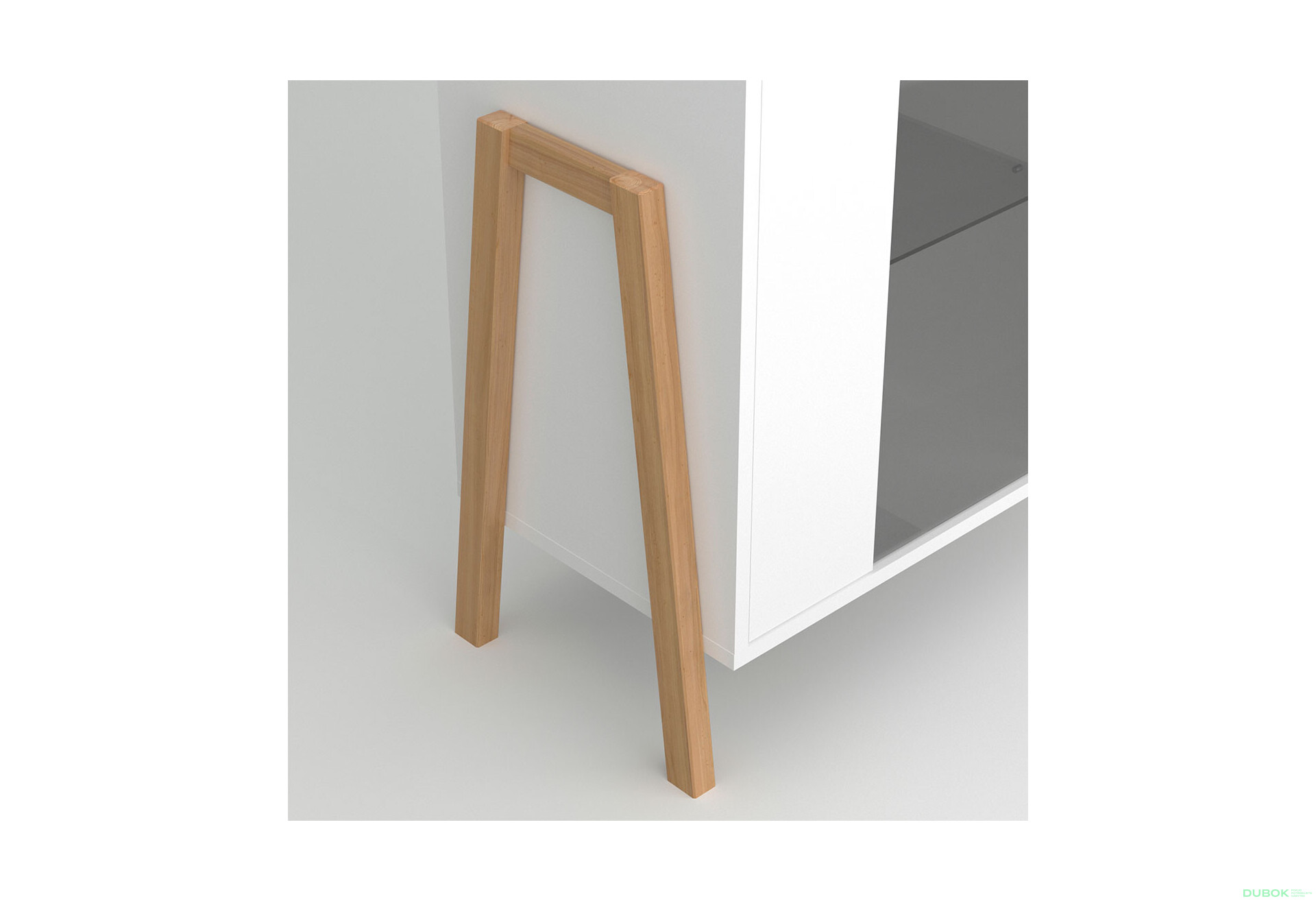 Vitrína nízká 2d1w bílý Belle - Fotografie 3 Fotografie 3 - Vitrína nízká 2d1w bílý Belle