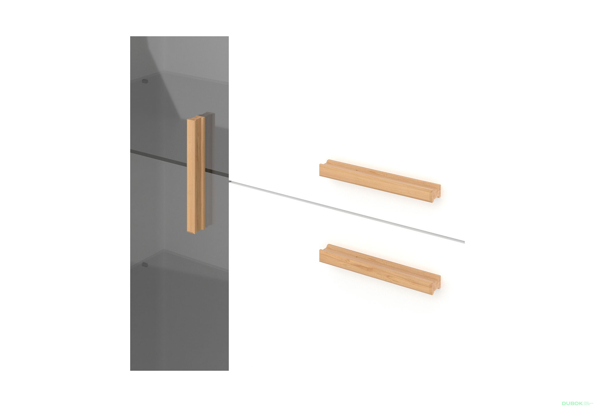 Vitrína nízká 2d1w bílý Belle - Fotografie 4 Fotografie 4 - Vitrína nízká 2d1w bílý Belle