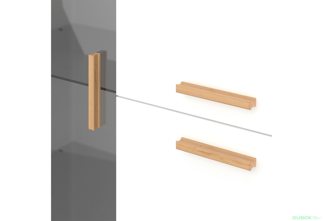 Vitrína nízká 2d1w bílý Belle - Fotografie 4 Fotografie 4 - Vitrína nízká 2d1w bílý Belle