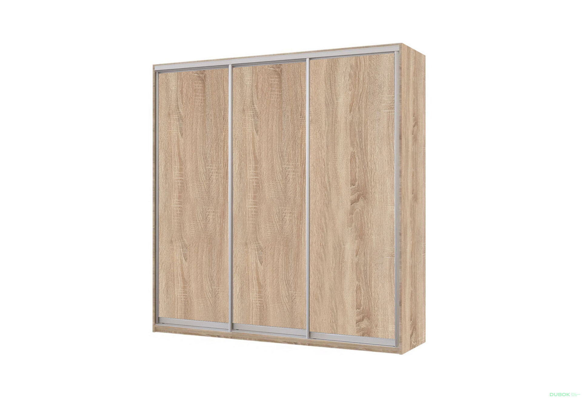 Fotografie 1 - Skříň s posuvnými dveřmi Komforto 3 DTD 180x240x60 cm Dub sonoma
