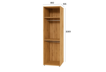 Fotografie Korpus modul 2 (h-2200*800) dub apalačský