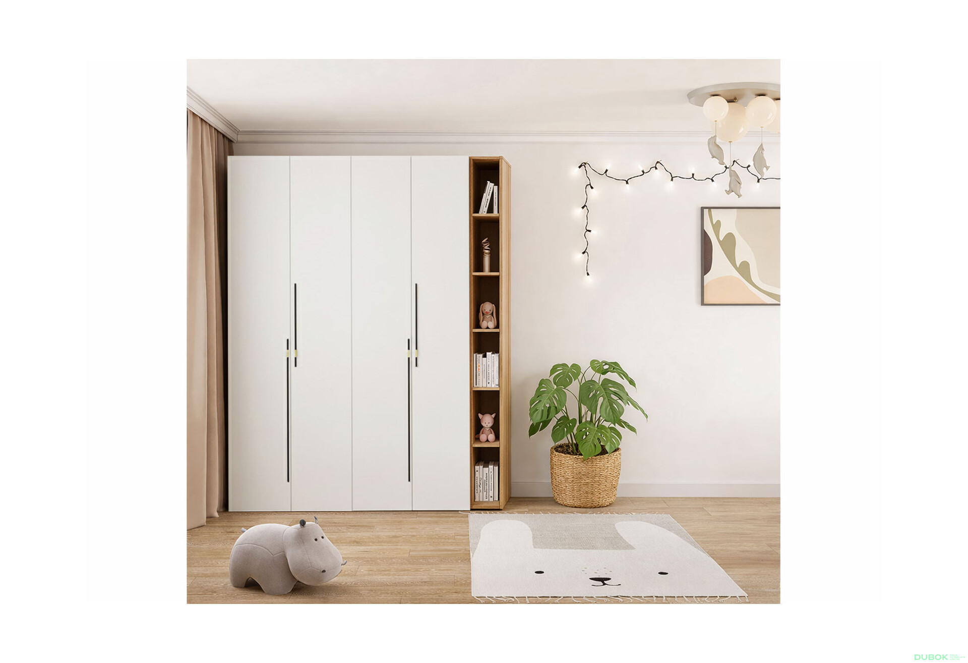 Fotografie 2 - Police (h-2200*200) dub apalačský Space