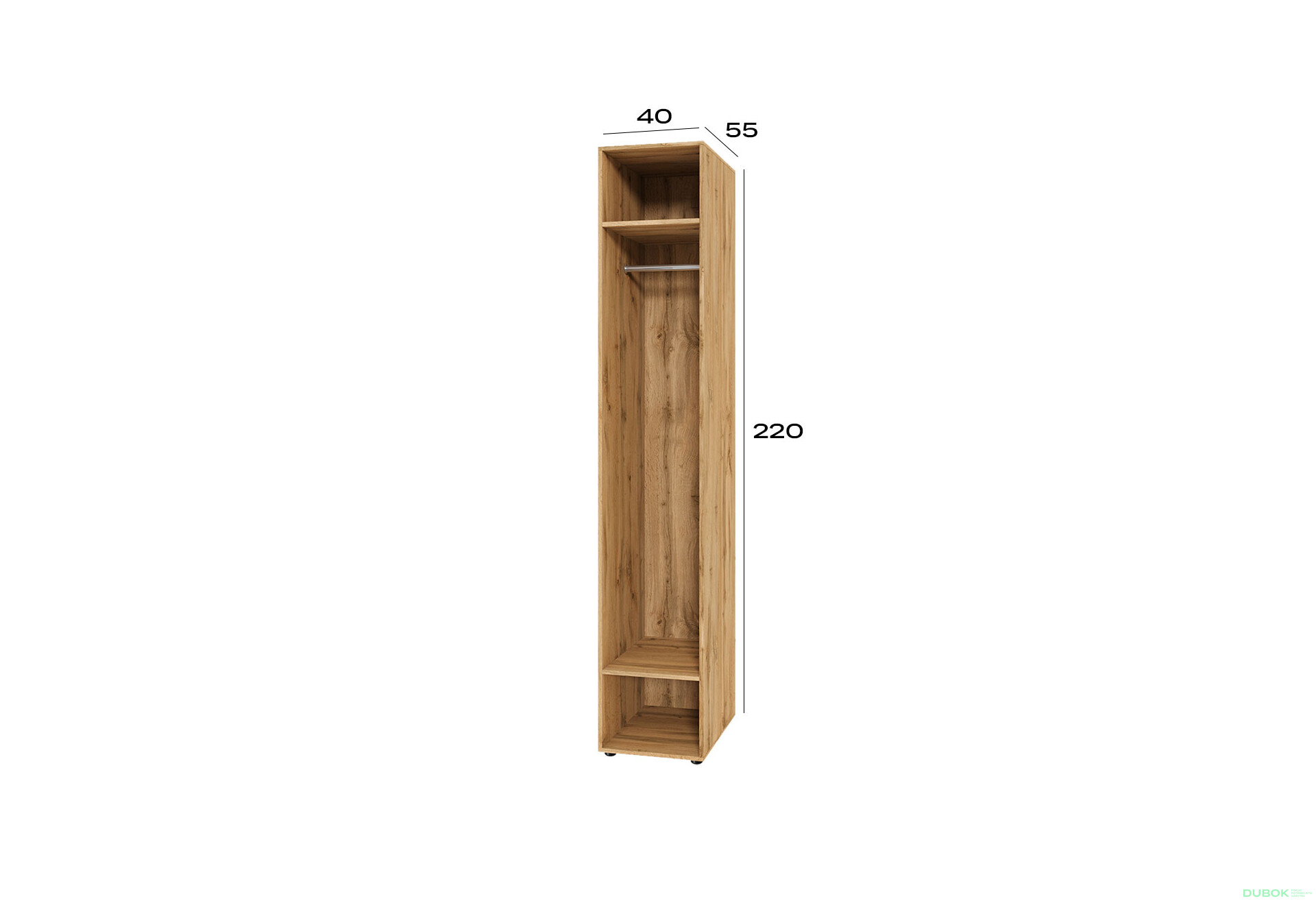 Fotografie 2 - Korpus modul 1 (h-2200*400) dub apalačský Space