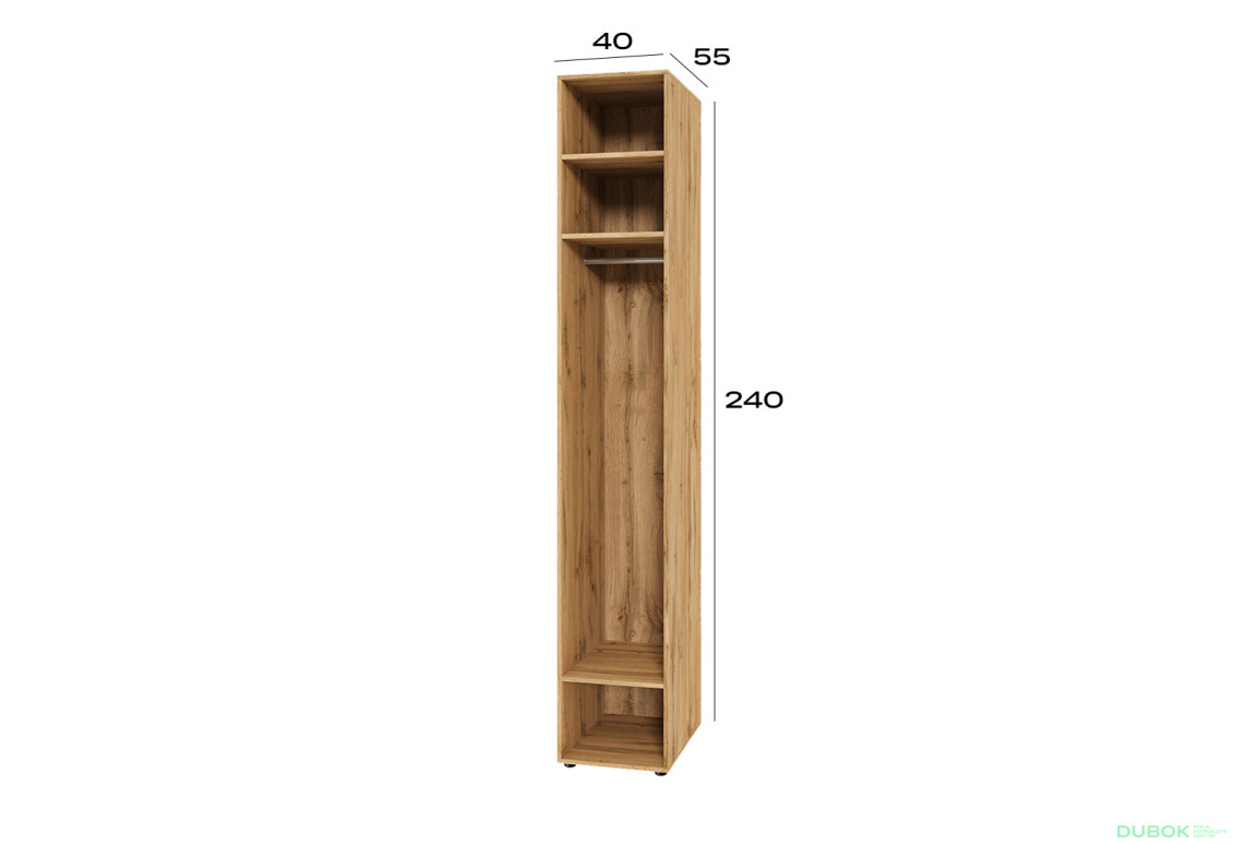 Fotografie 2 - Korpus modul 1 (h-2400*400) dub apalačský Space