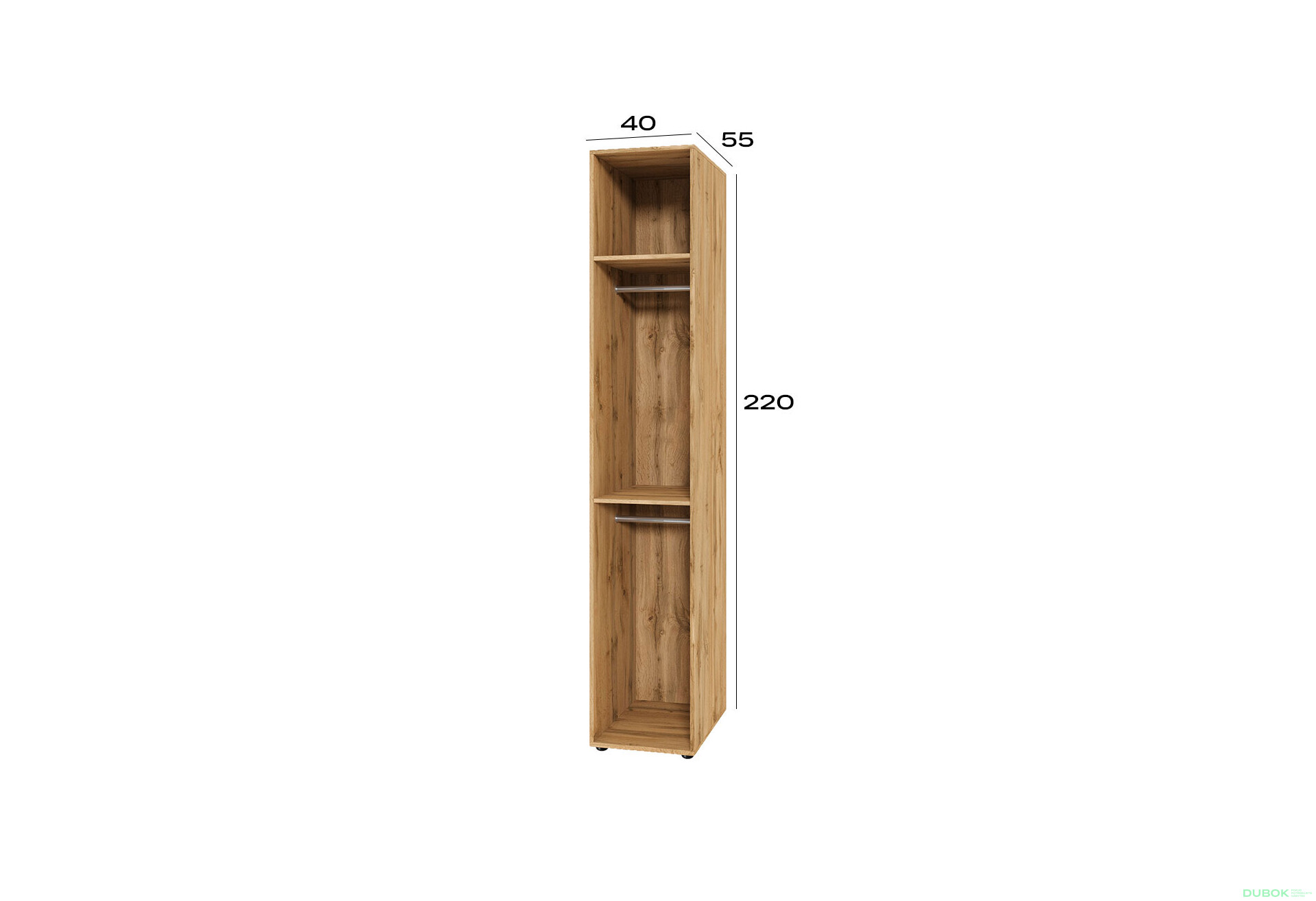 Fotografie 2 - Korpus modul 2 (h-2200*400) dub apalačský Space