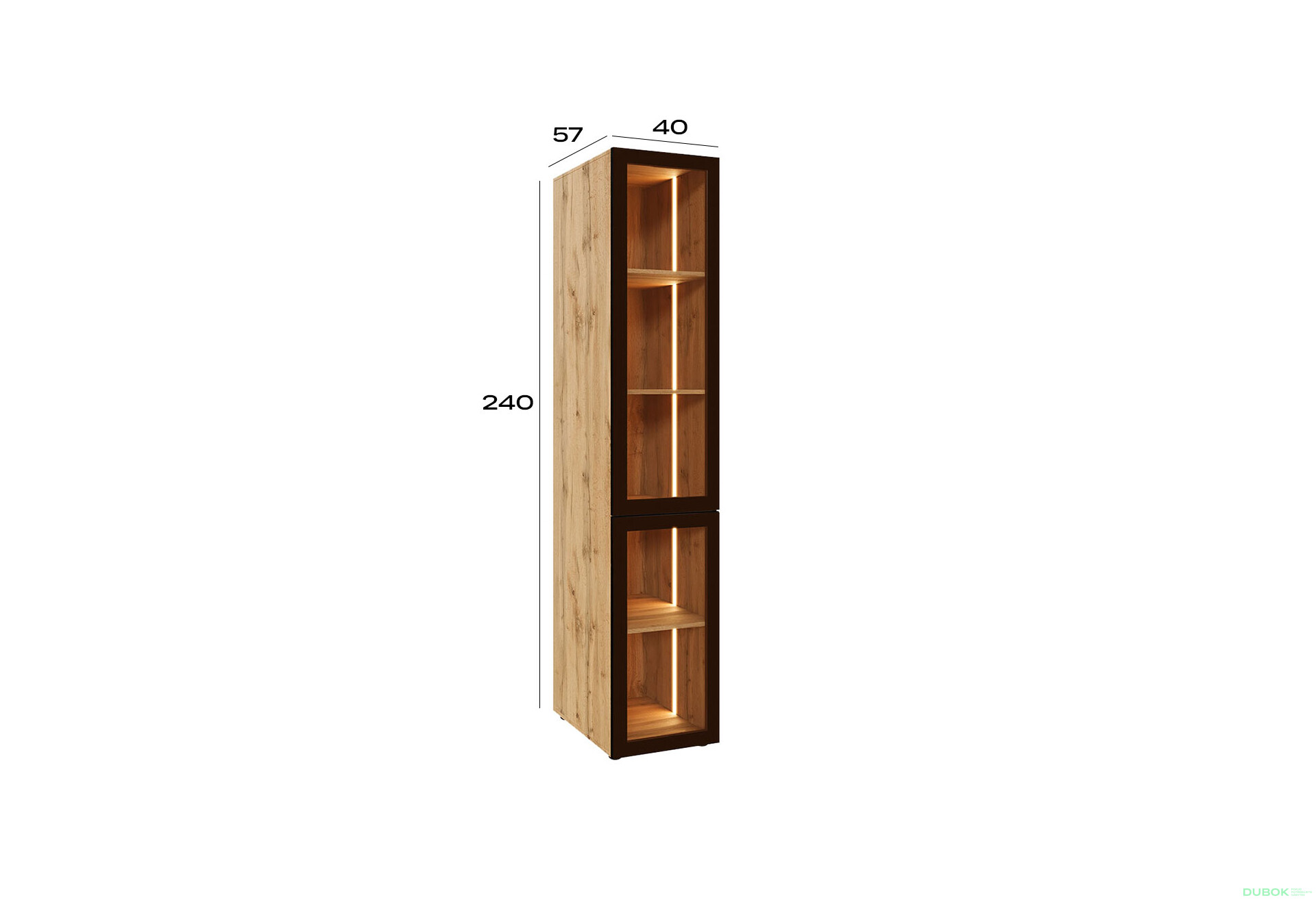 Fotografie 12 - Modul s osvětlením (v-2400*400) dub apalačský Space