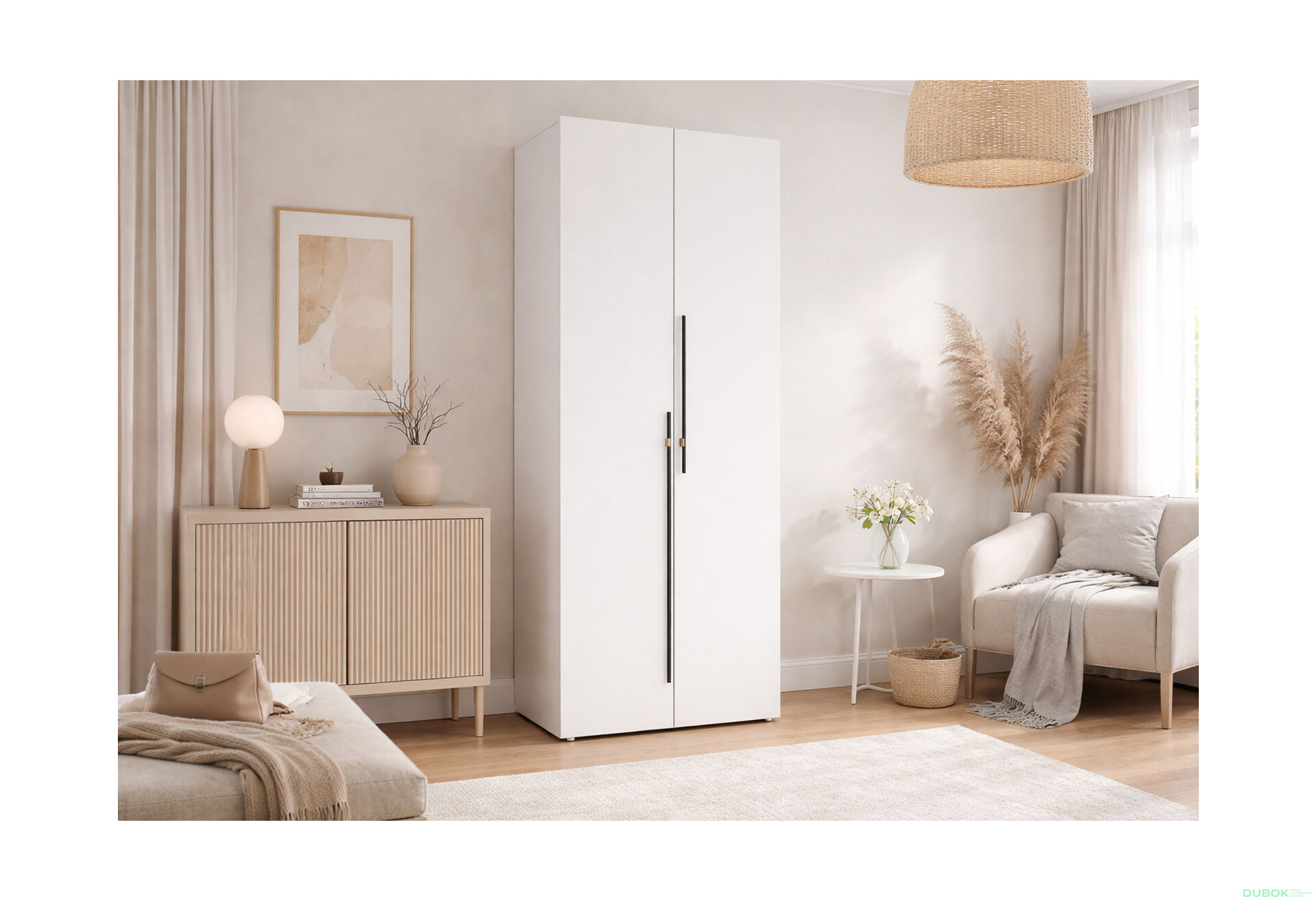 Fotografie 2 - Skříň 2D 80 cm nymphaea alba Space