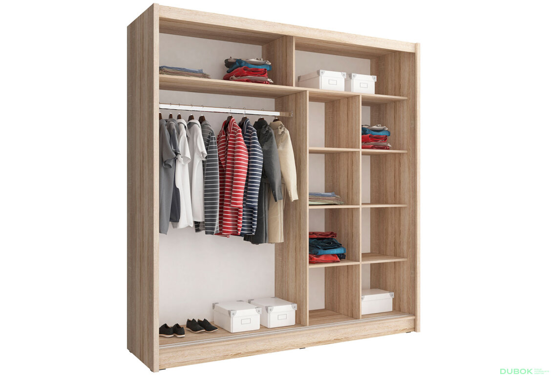 Fotografie 2 - Skříň Maja I ALU 200 dub sonoma