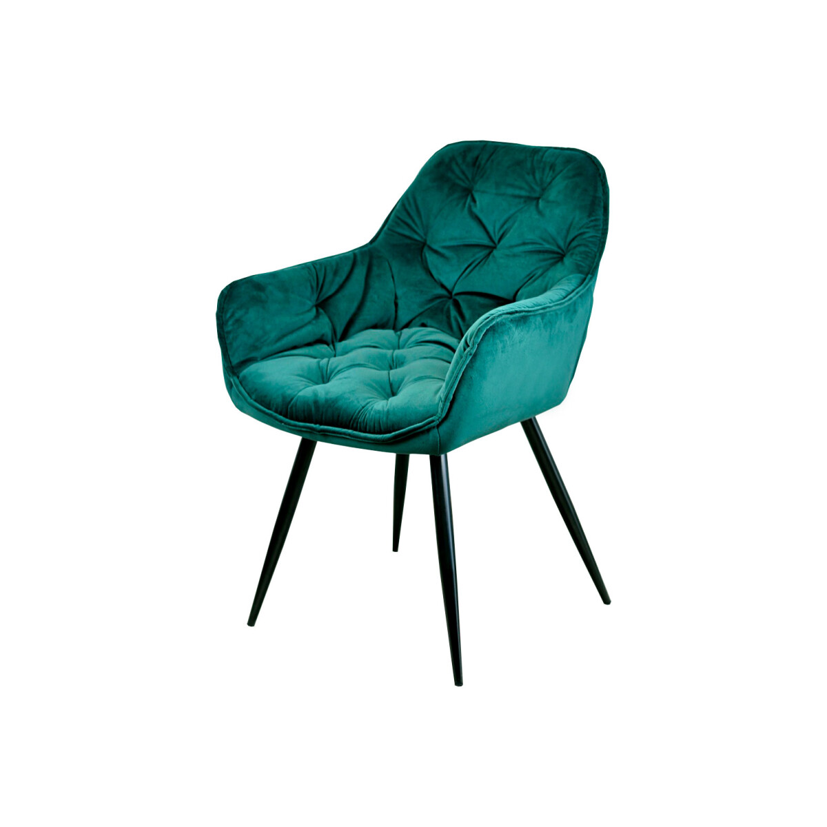 

Židle Cherry Velvet zelený Bluvel 78, matná černá kov