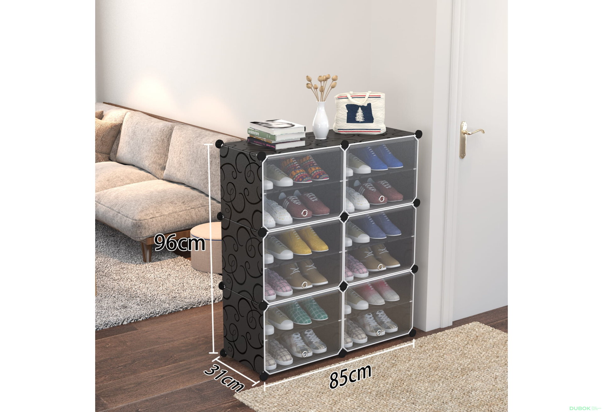 Fotografie 2 - Modulární skříň na boty 12 úrovní