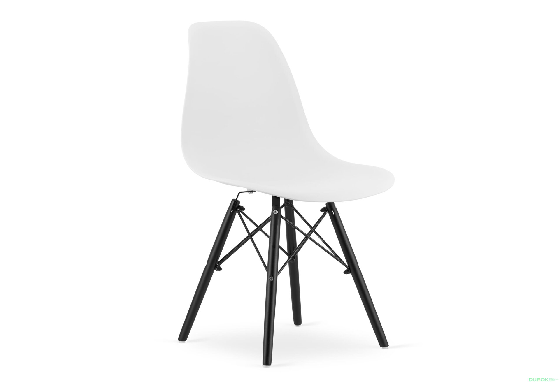 Fotografie 1 - Židle OSAKA bílá / nohy černé x 1