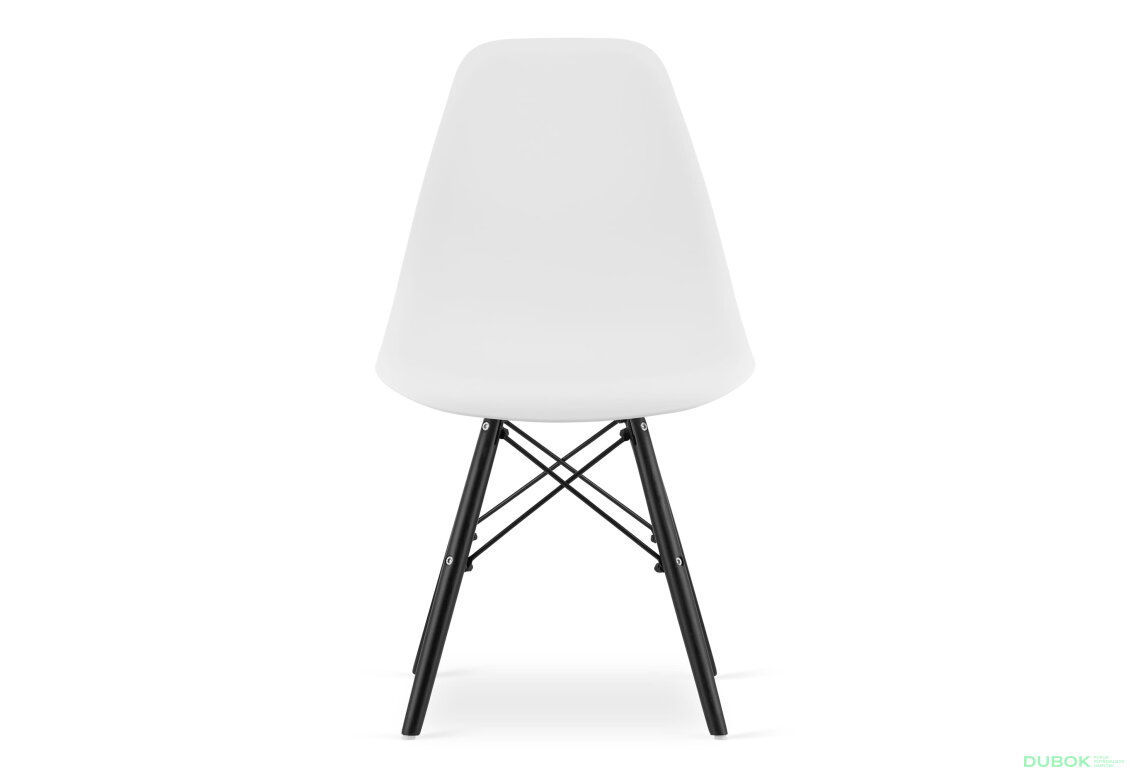 Fotografie 2 - Židle OSAKA bílá / nohy černé x 1