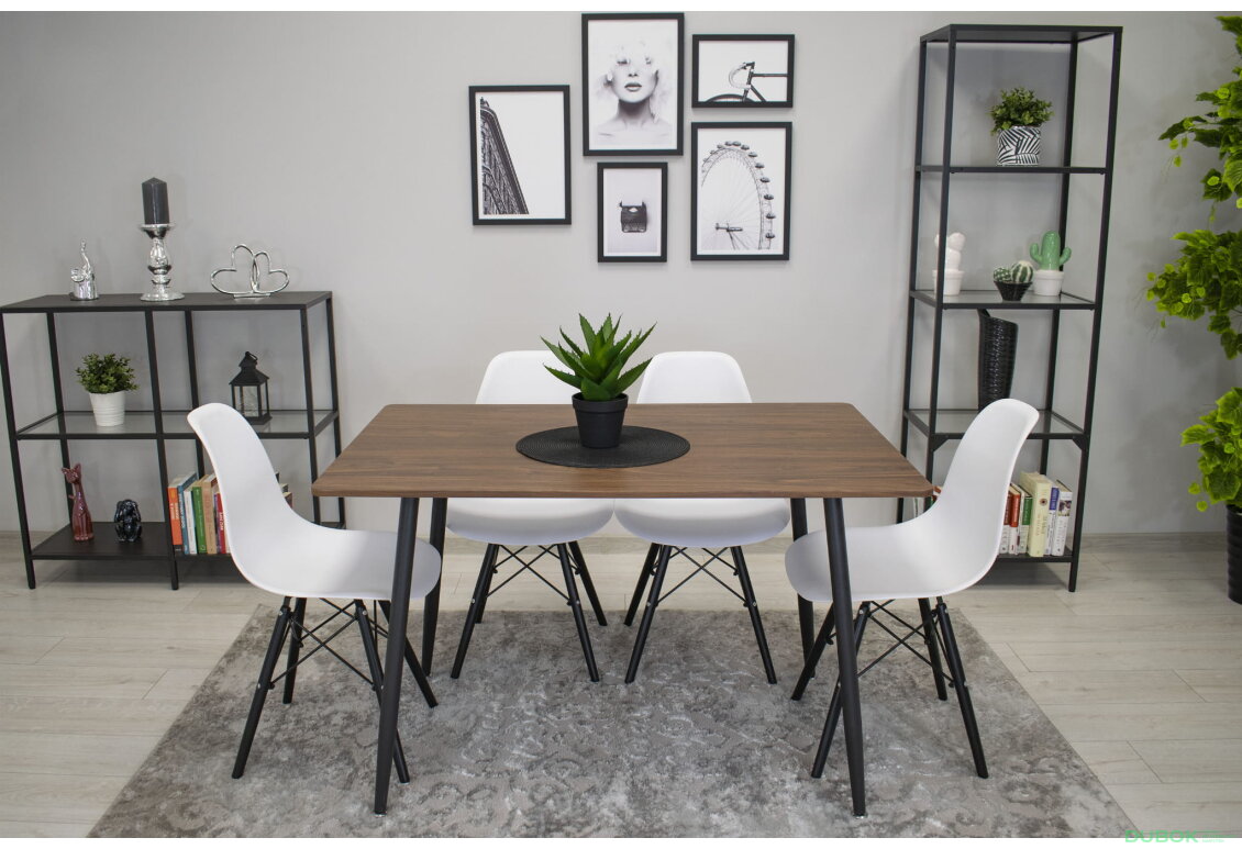 Fotografie 12 - Židle OSAKA bílá / nohy černé x 1