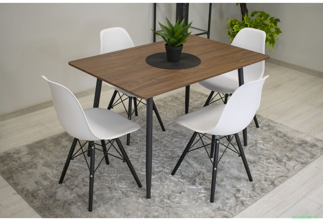 Fotografie 13 - Židle OSAKA bílá / nohy černé x 1