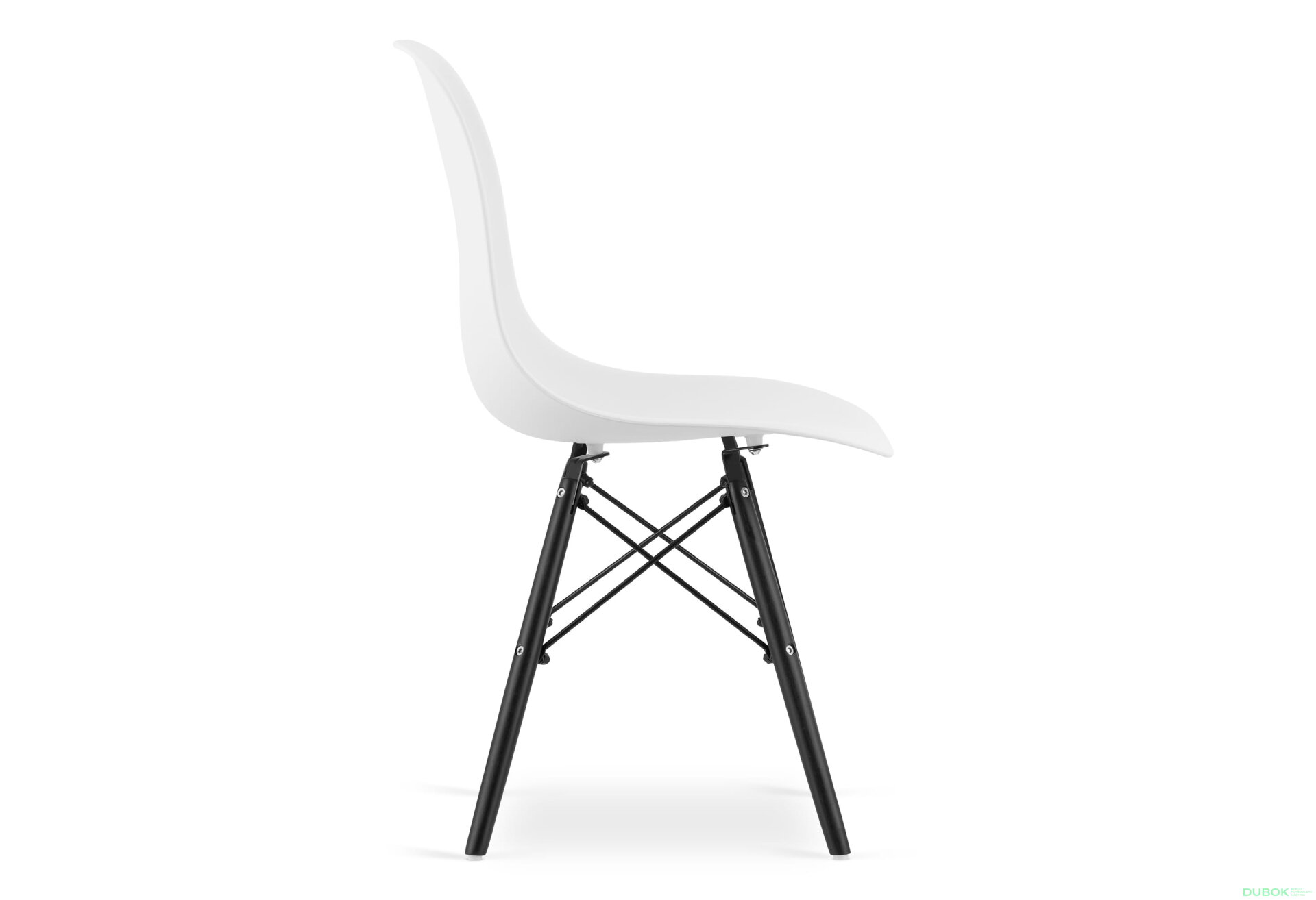 Fotografie 3 - Židle OSAKA bílá / nohy černé x 1