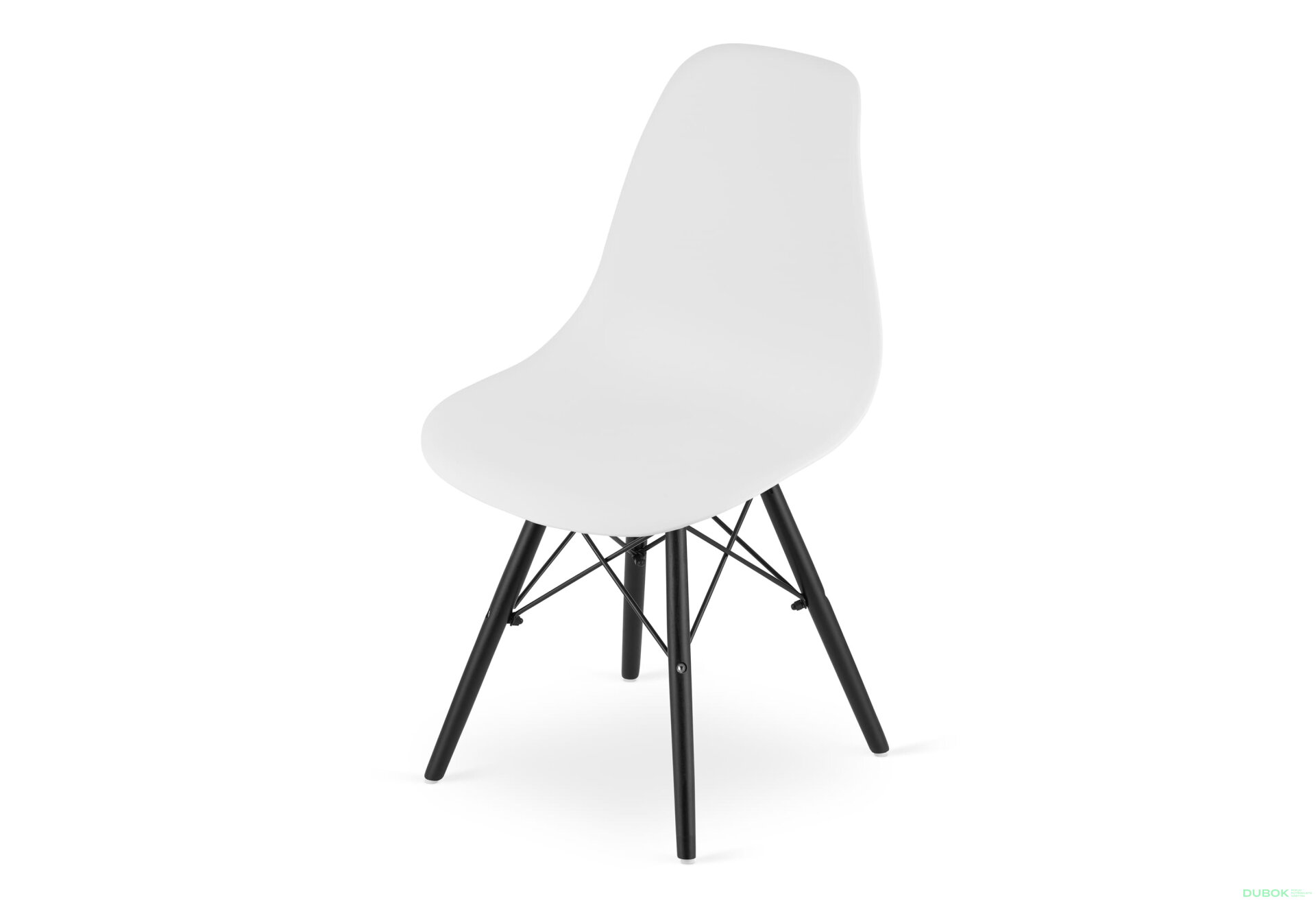 Fotografie 4 - Židle OSAKA bílá / nohy černé x 1