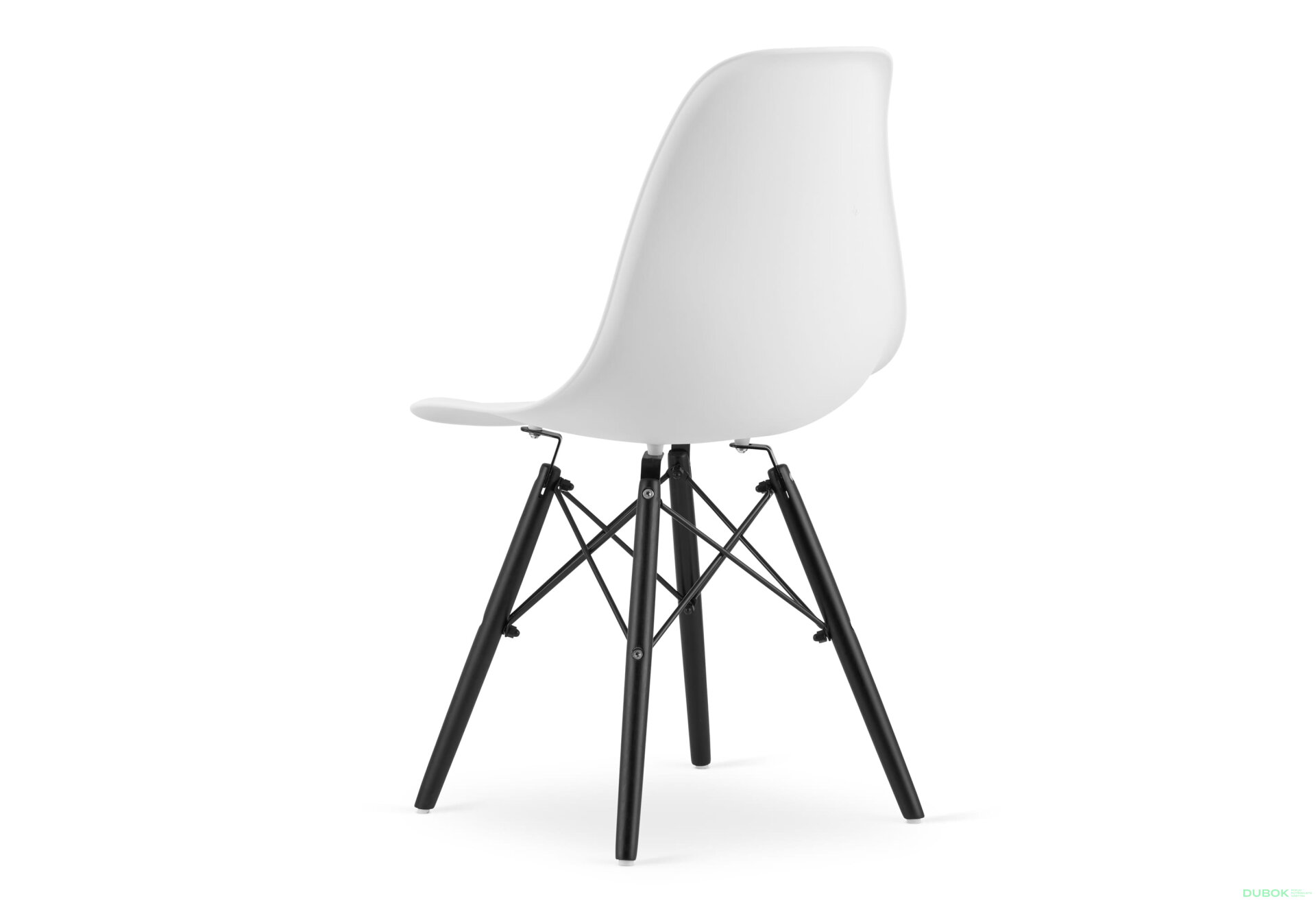 Fotografie 5 - Židle OSAKA bílá / nohy černé x 1