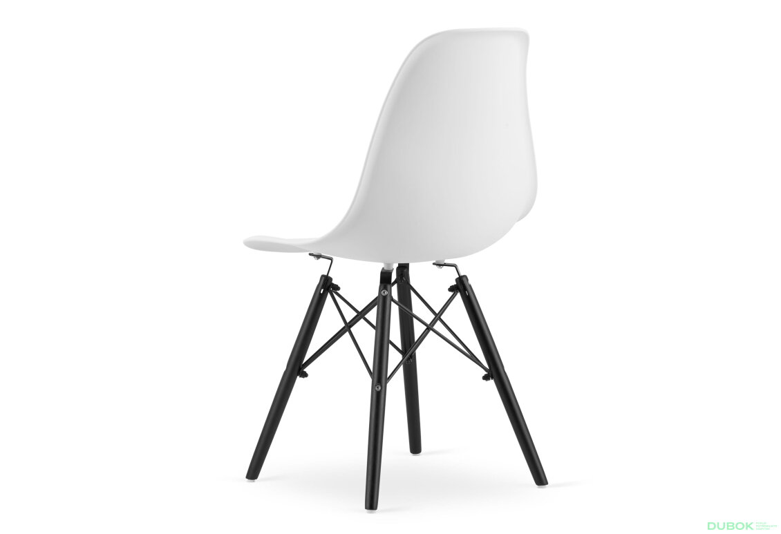 Fotografie 5 - Židle OSAKA bílá / nohy černé x 1