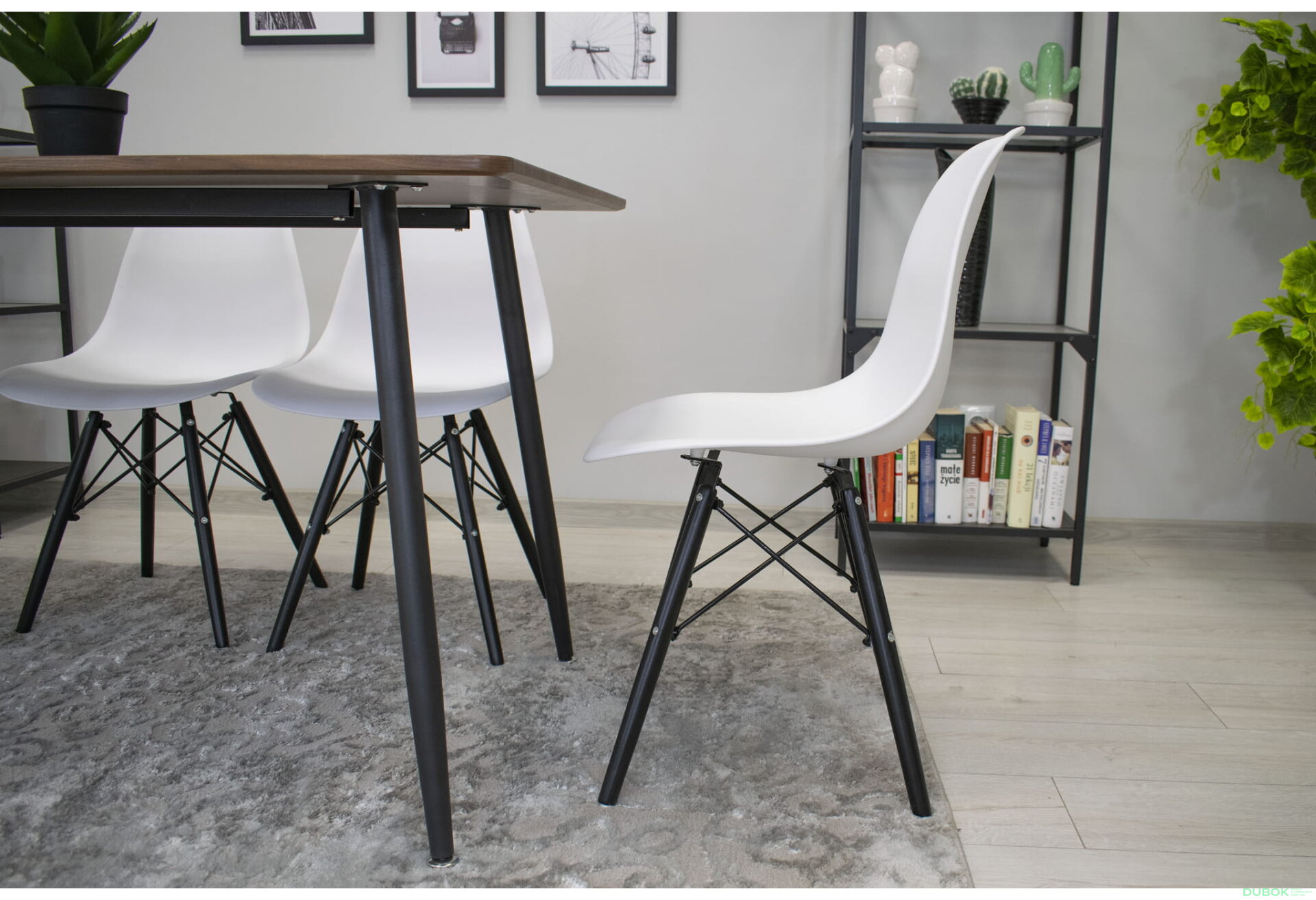 Fotografie 9 - Židle OSAKA bílá / nohy černé x 1