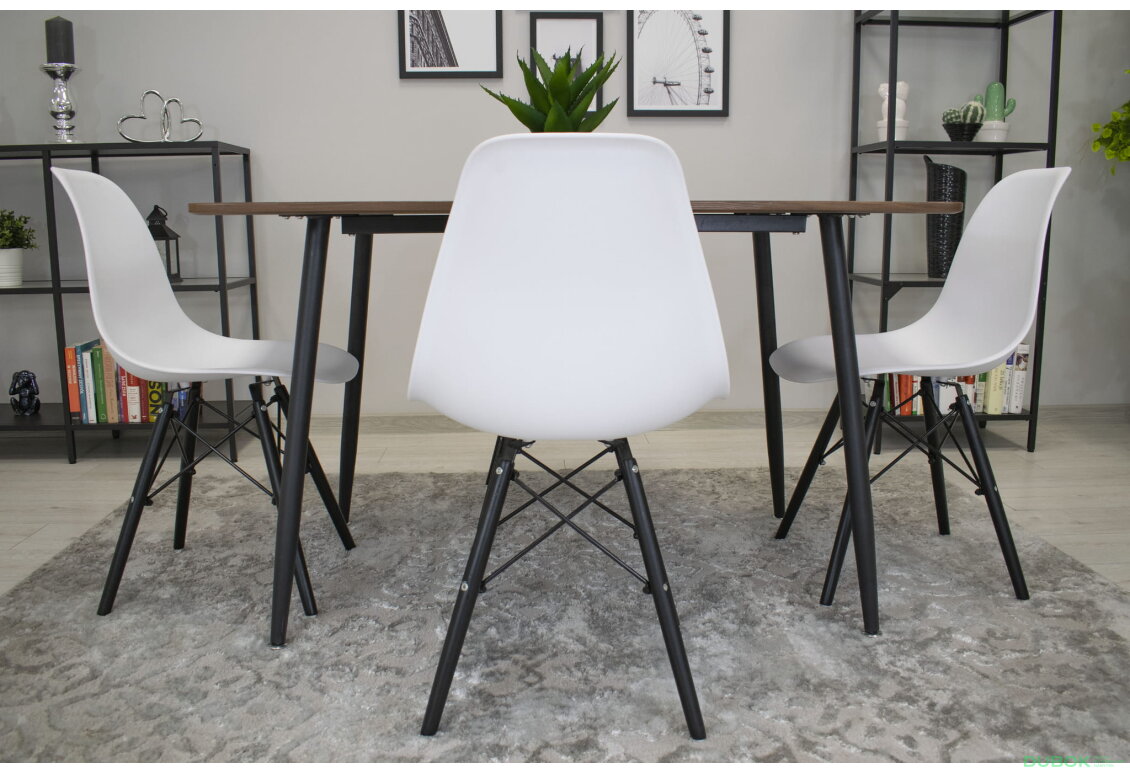 Fotografie 10 - Židle OSAKA bílá / nohy černé x 1