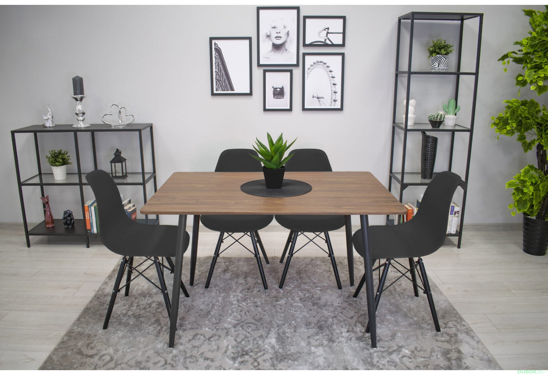 Fotografie 12 - Židle OSAKA černá / nohy černé x 1