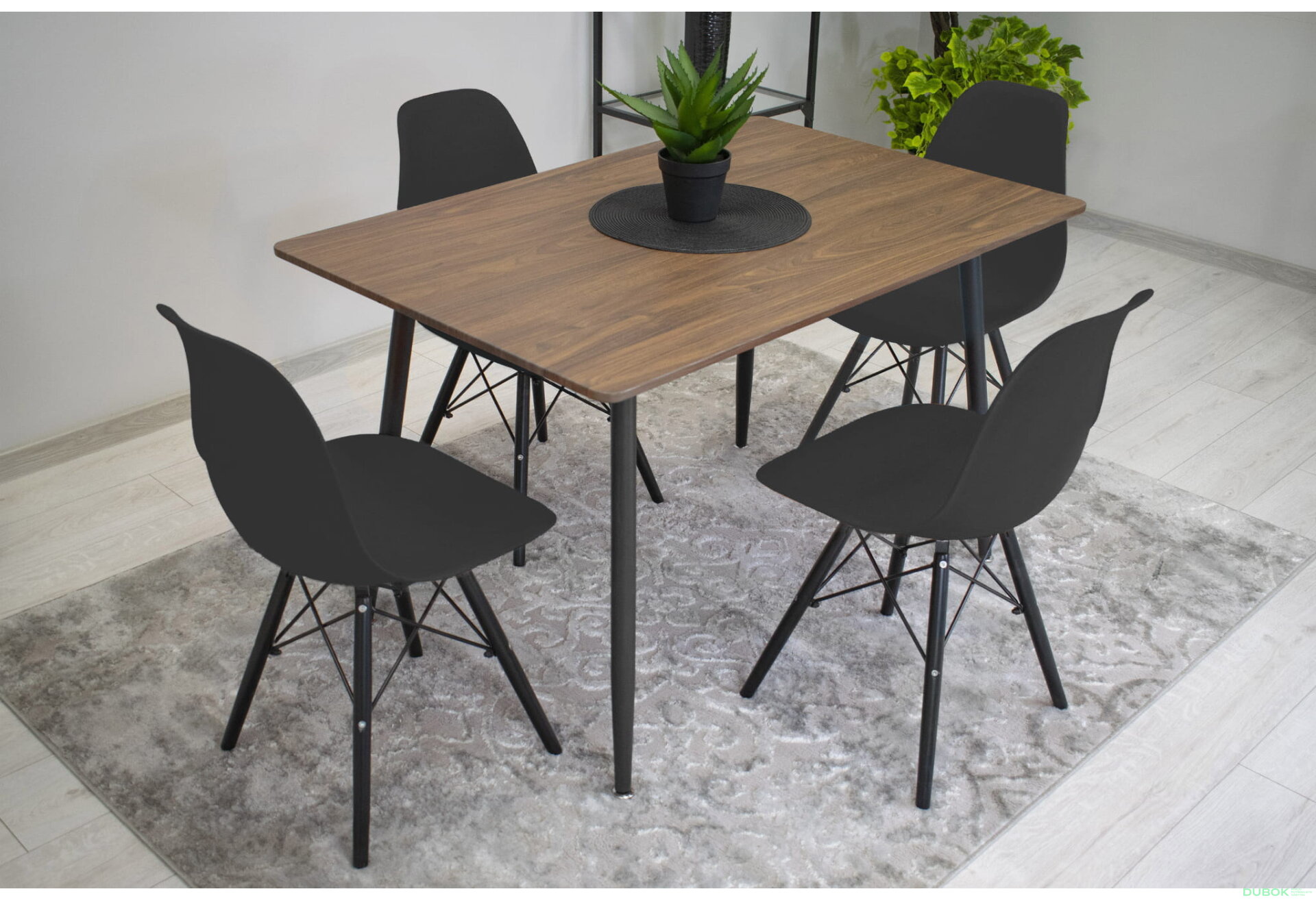 Fotografie 13 - Židle OSAKA černá / nohy černé x 1