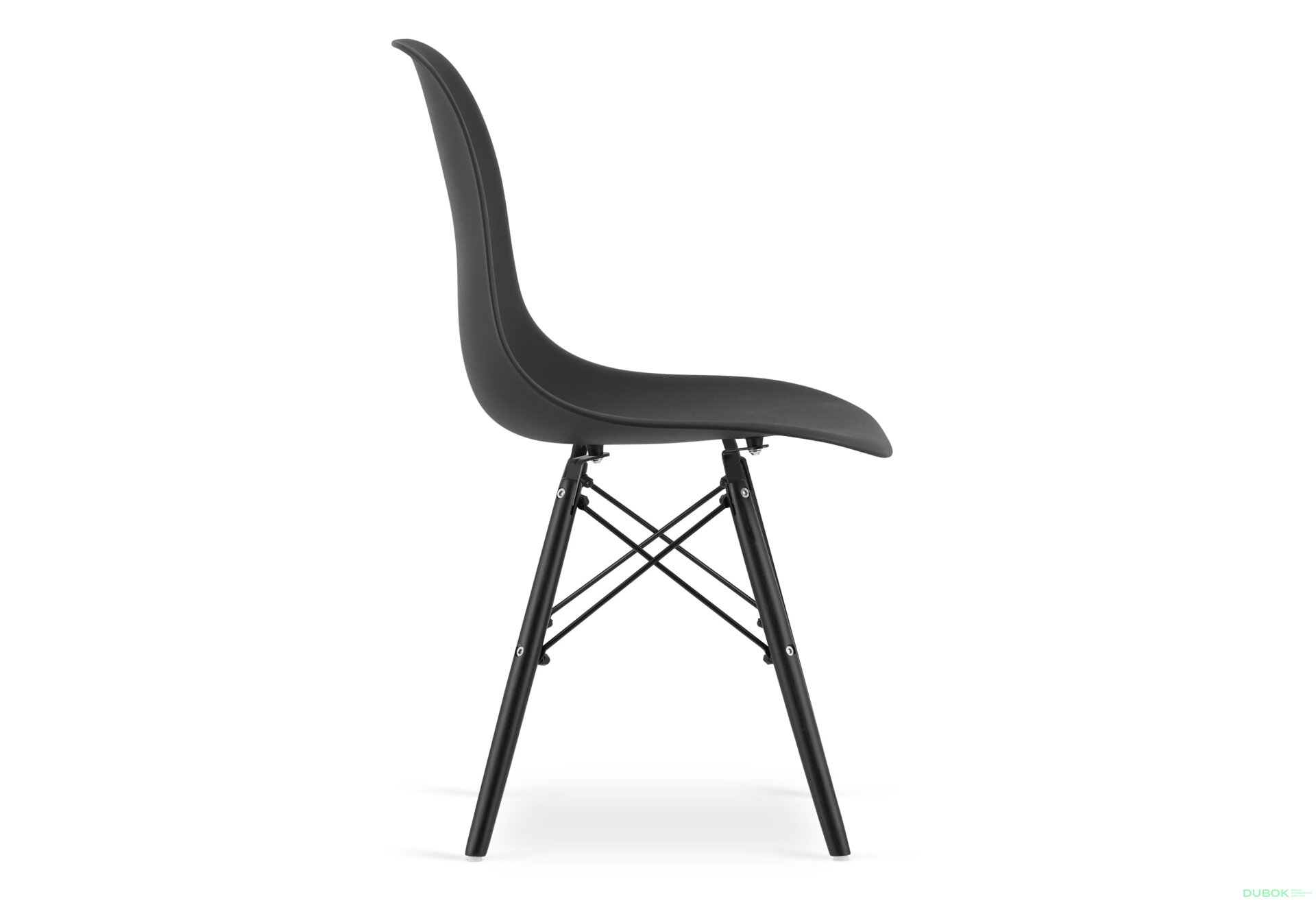 Fotografie 3 - Židle OSAKA černá / nohy černé x 1