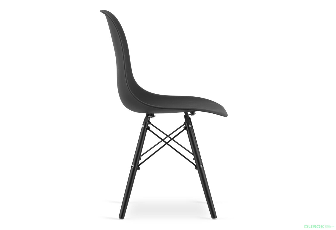 Fotografie 3 - Židle OSAKA černá / nohy černé x 1