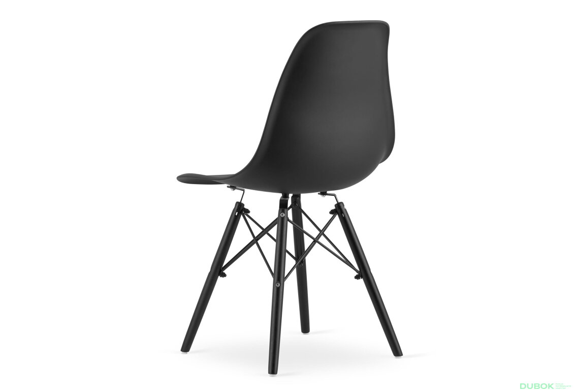 Fotografie 5 - Židle OSAKA černá / nohy černé x 1