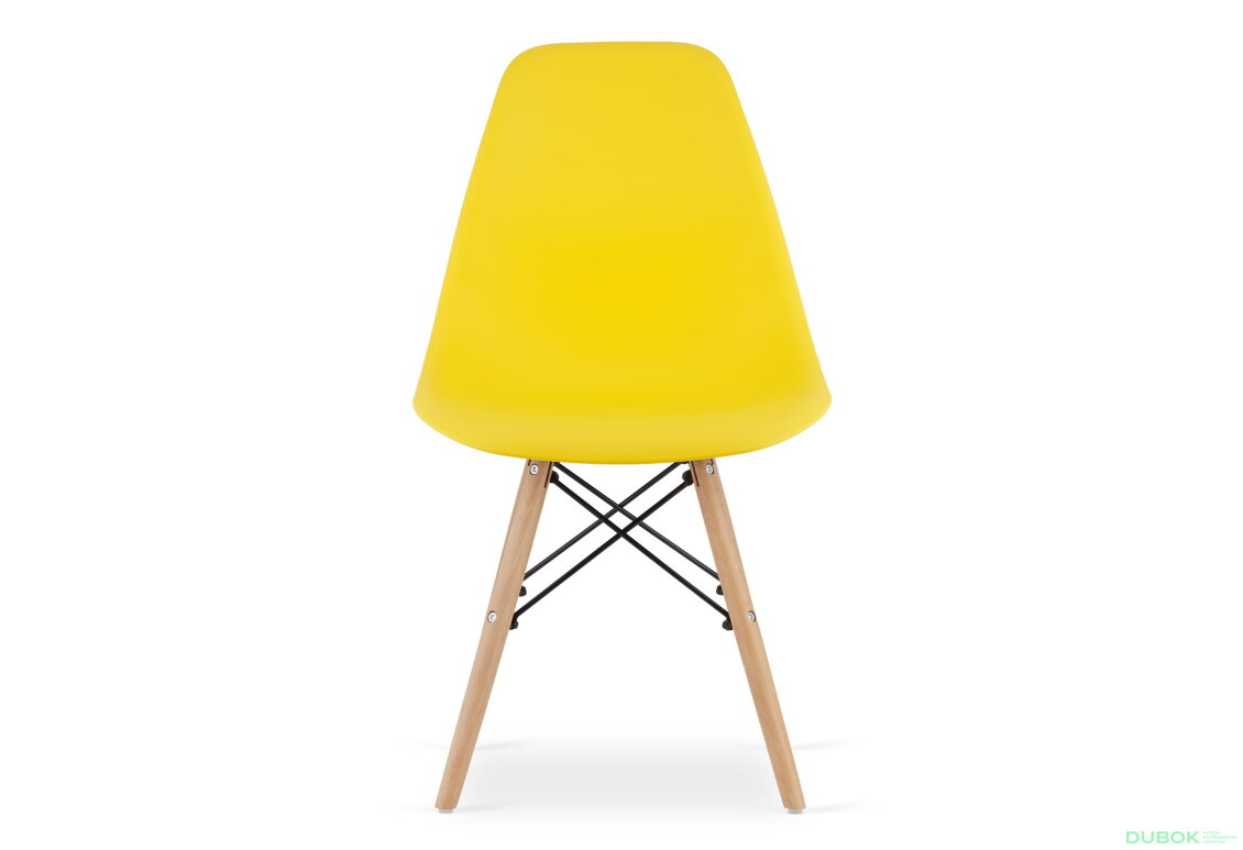 Fotografie 2 - Židle OSAKA žlutá / nohy přírodní x 1