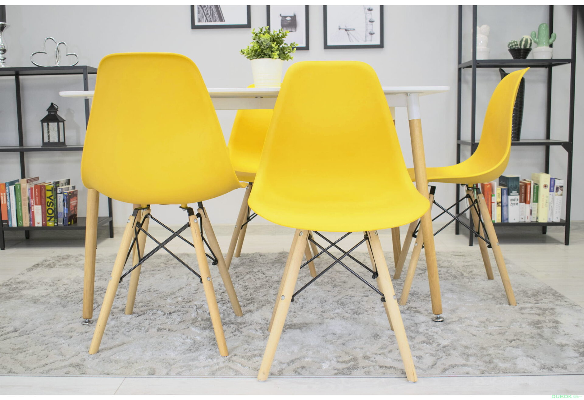 Fotografie 11 - Židle OSAKA žlutá / nohy přírodní x 1