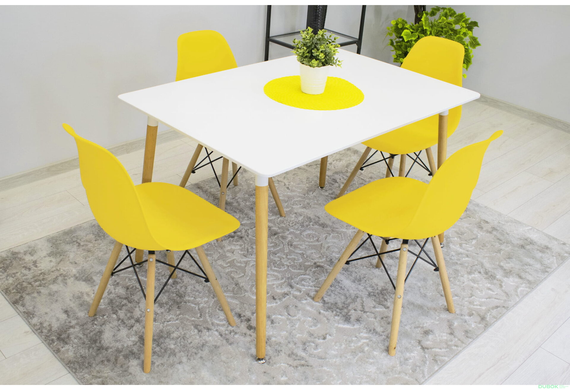 Fotografie 13 - Židle OSAKA žlutá / nohy přírodní x 1