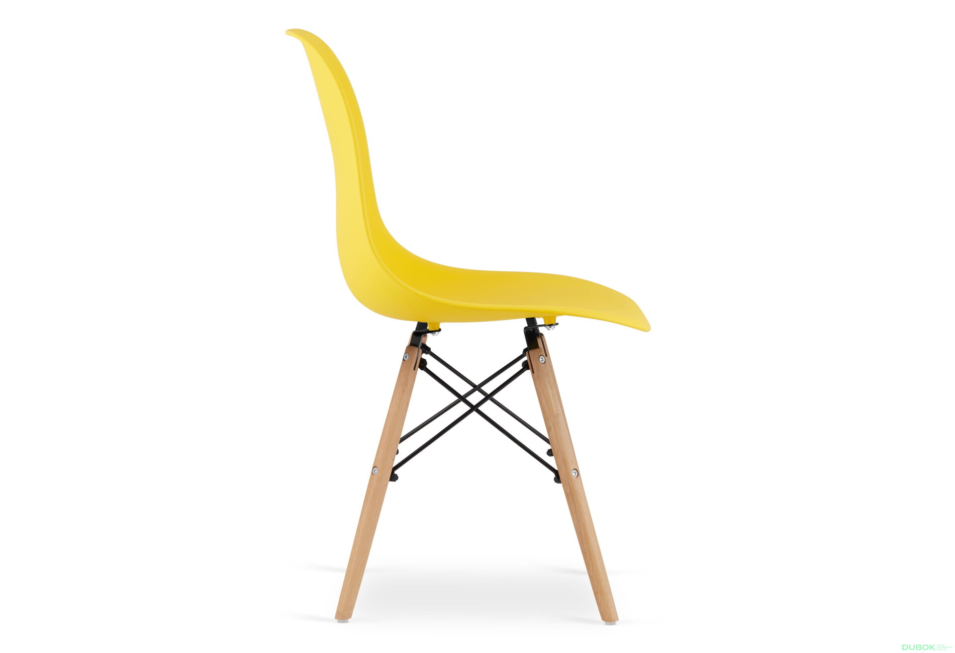 Fotografie 3 - Židle OSAKA žlutá / nohy přírodní x 1