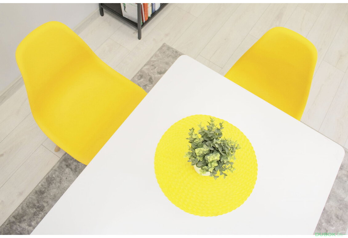 Fotografie 8 - Židle OSAKA žlutá / nohy přírodní x 1