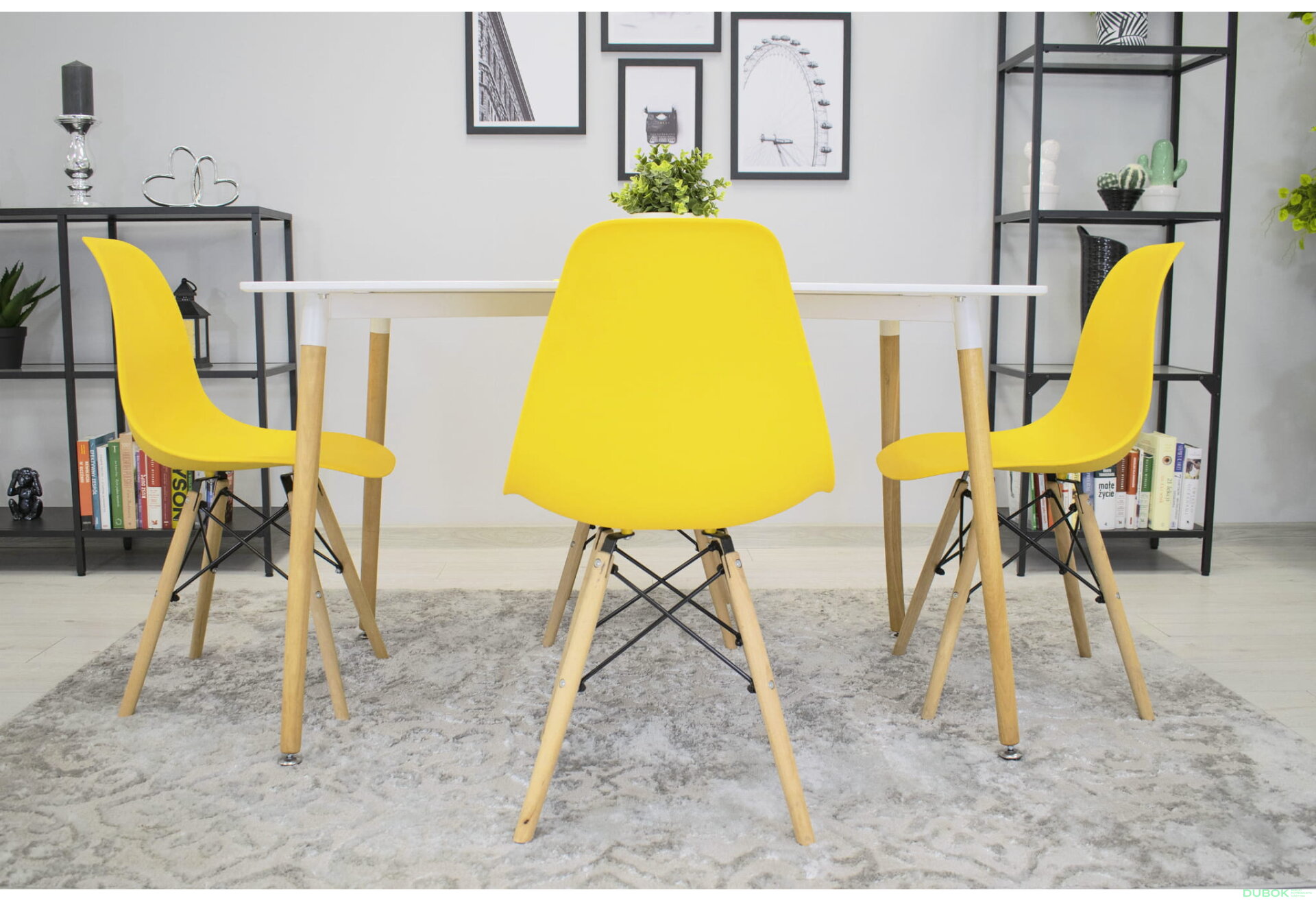 Fotografie 10 - Židle OSAKA žlutá / nohy přírodní x 1