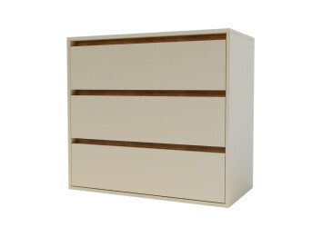 Komoda Idea K 760/800/3š satén / dub kraft zlatý