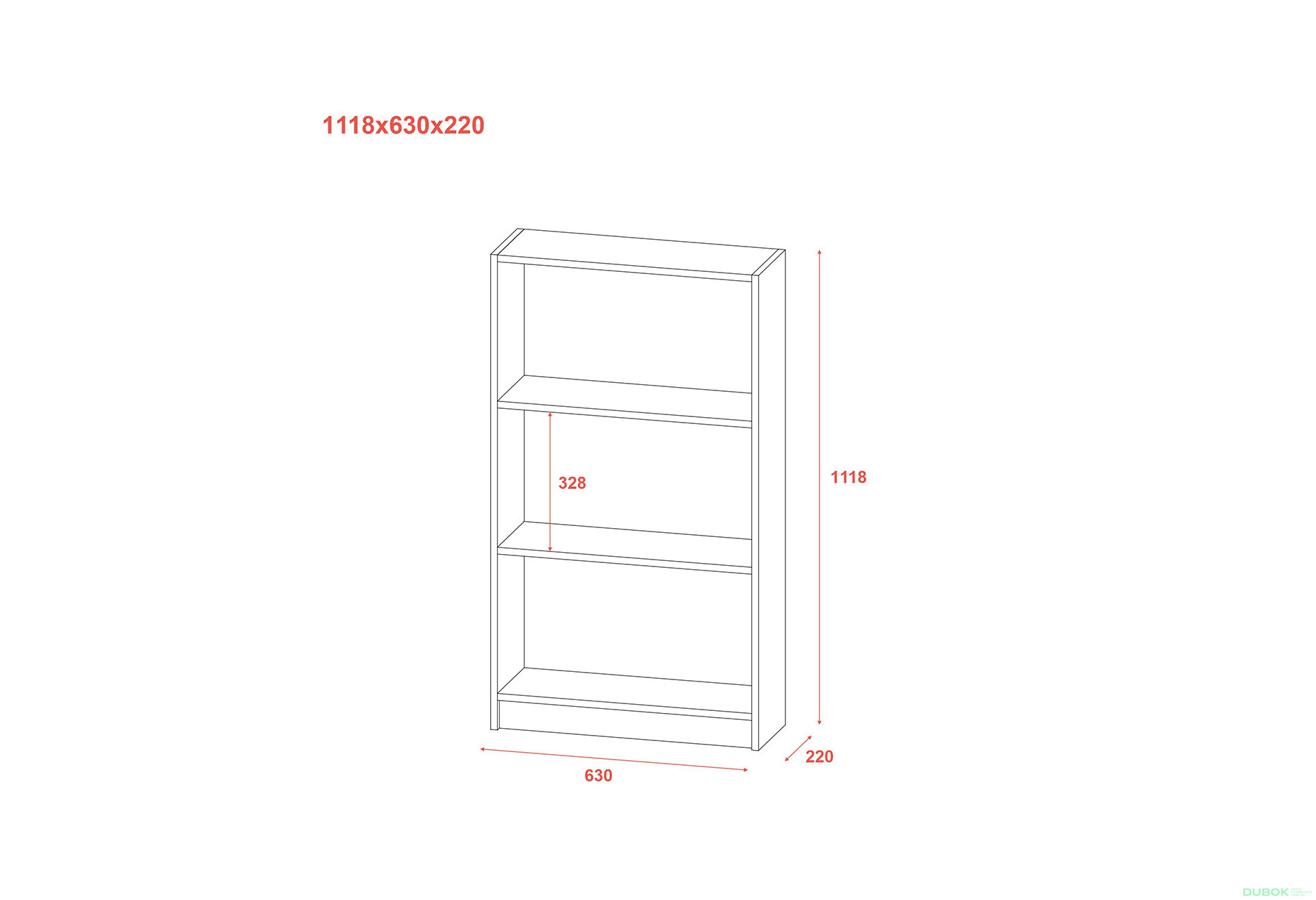 Regál malý dub sonoma 61x22x113 - Fotografie 2 Fotografie 2 - Regál malý dub sonoma 61x22x113