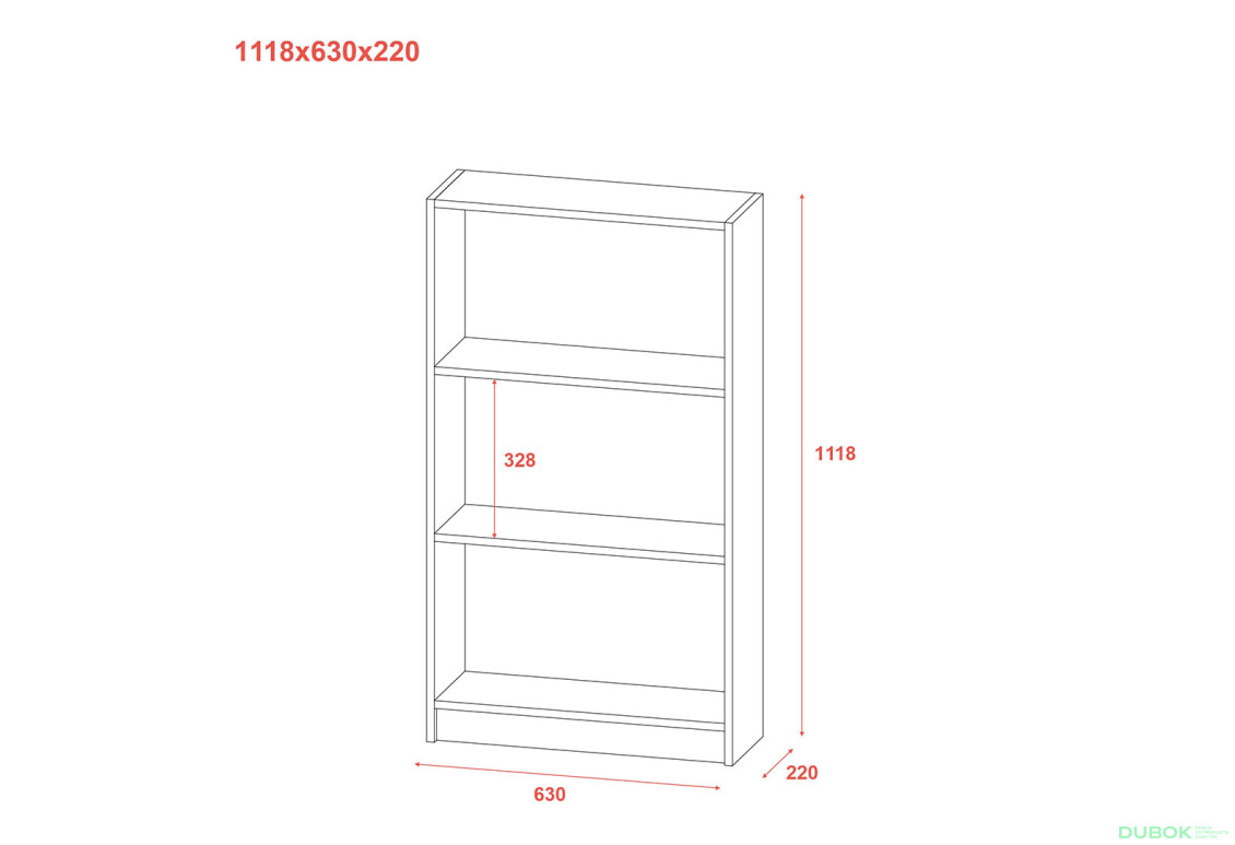 Regál malý dub sonoma 61x22x113 - Fotografie 2 Fotografie 2 - Regál malý dub sonoma 61x22x113