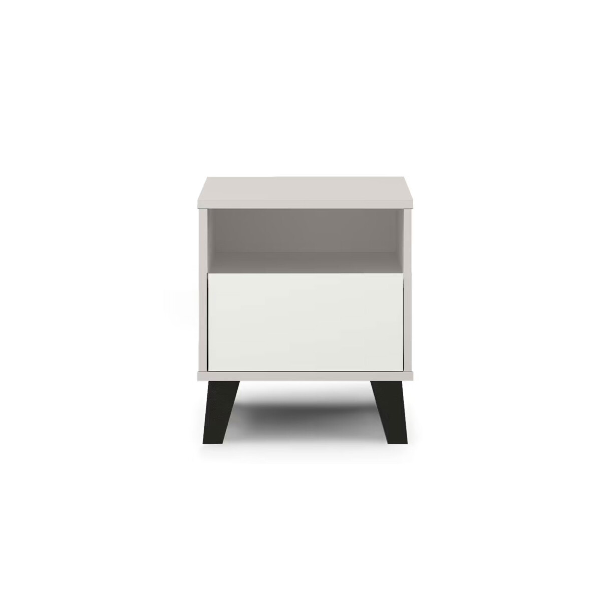 

Noční stolek Borg 1s kašmír / bílý