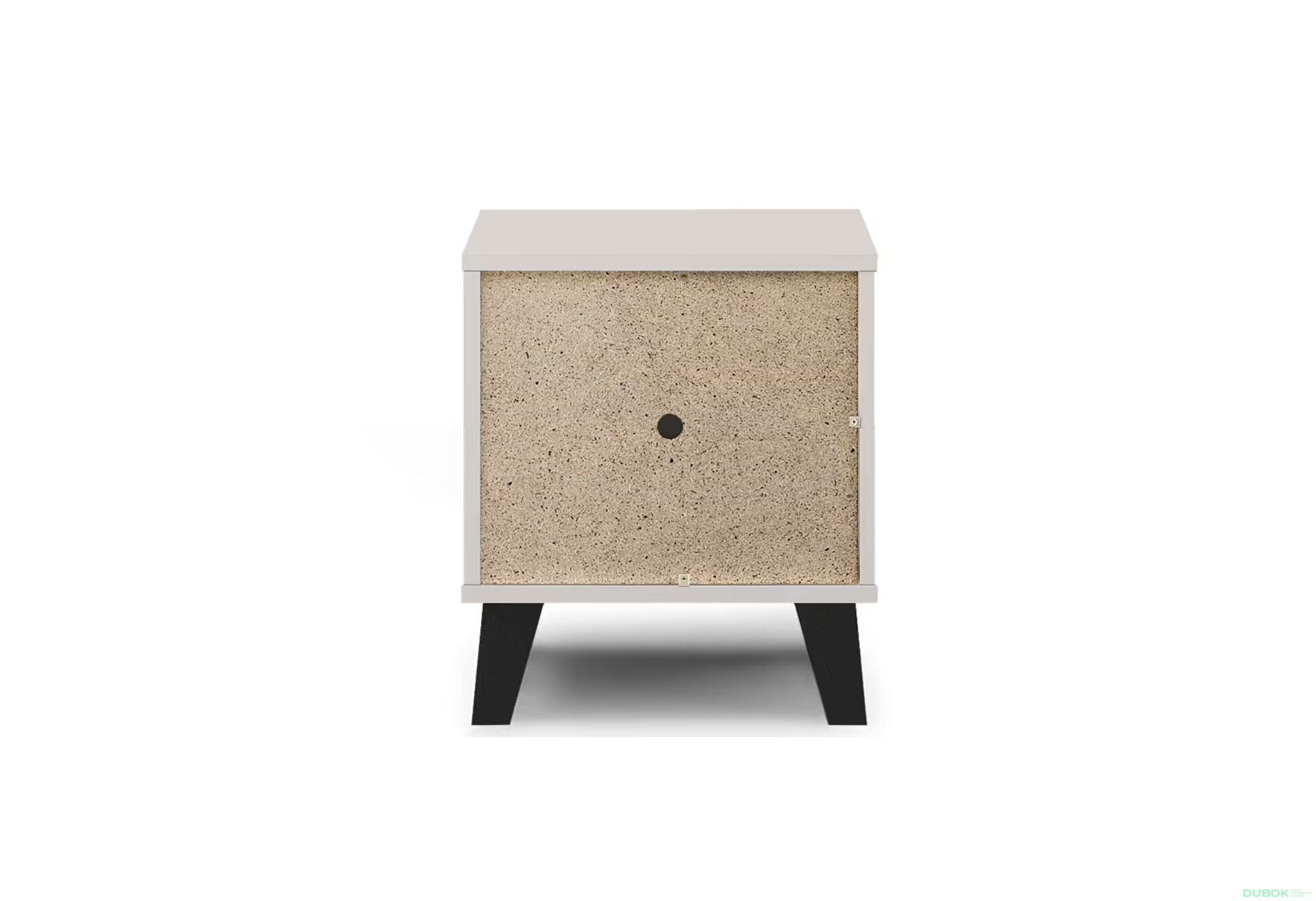 Fotografie 6 - Noční stolek Borg 1s kašmír / bílý