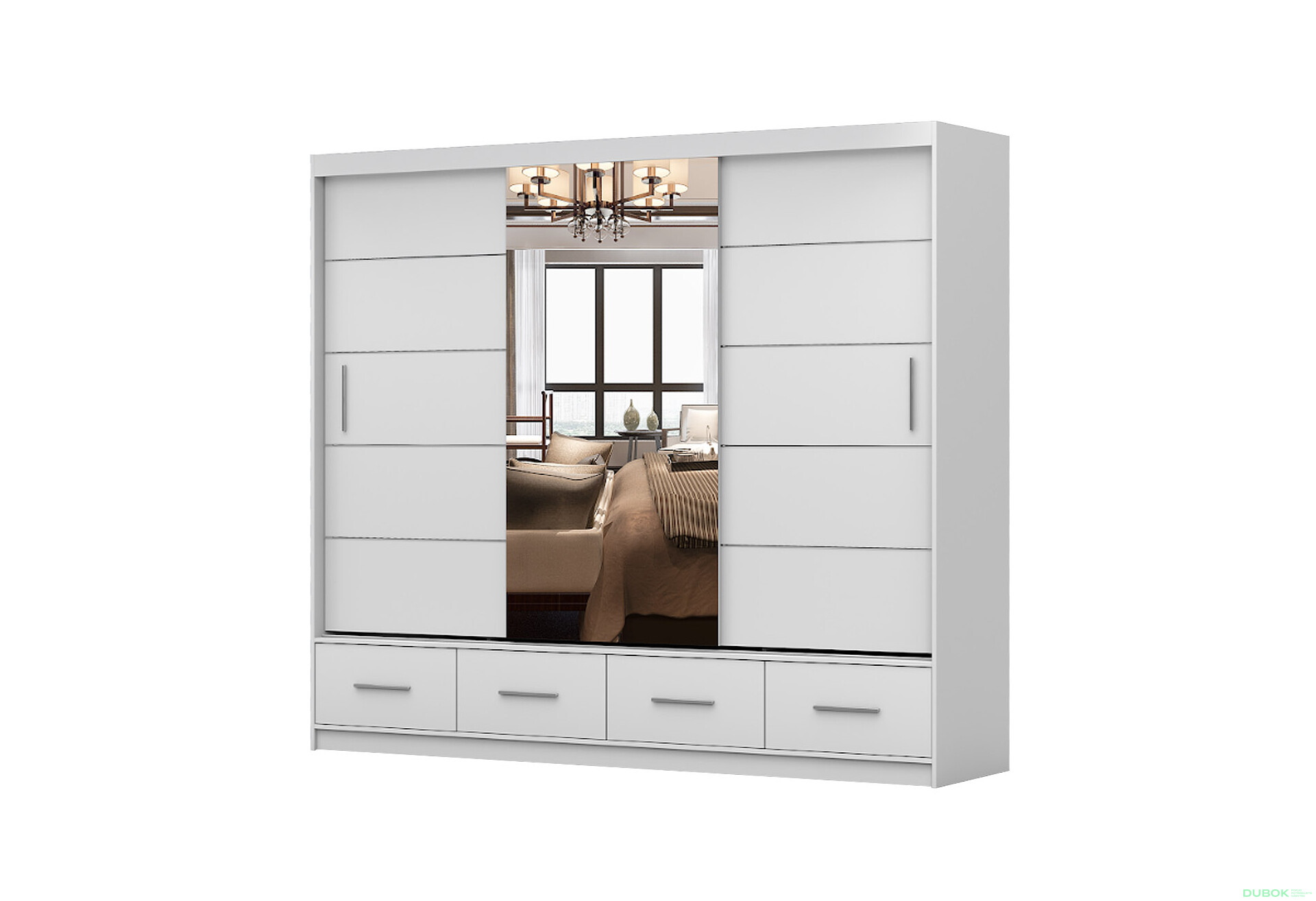 Fotografie 1 - Skříň Florence 3D 250 bílý mat