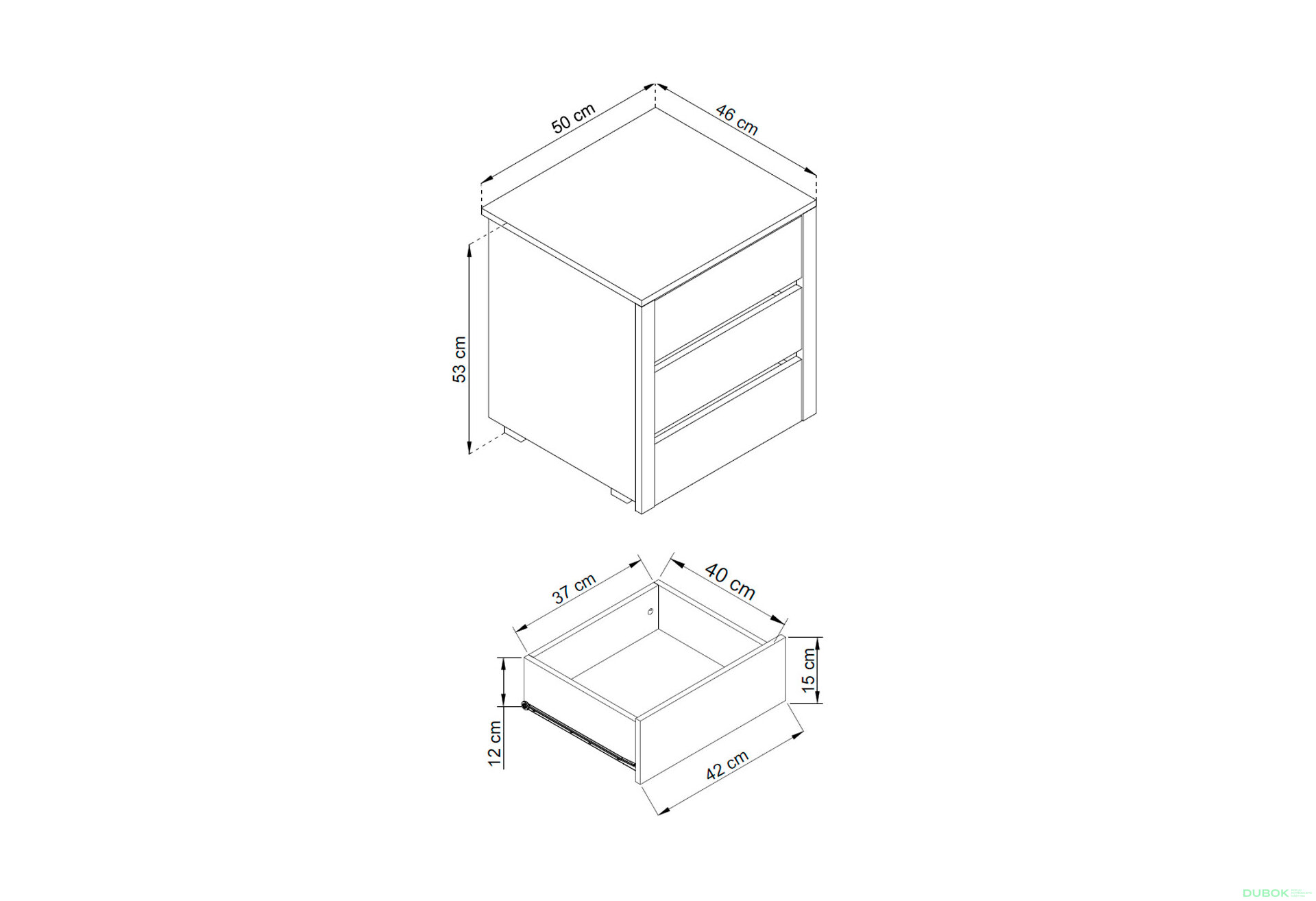 Fotografie 3 - Zásuvky do skříně dub sonoma