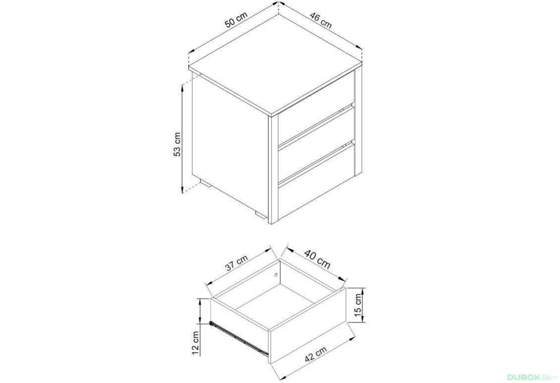 Fotografie 3 - Zásuvky do skříně dub sonoma