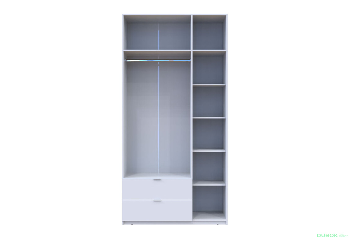 Fotografie 8 - Skříň čtyřdveřová Lukas 120 cm bílá