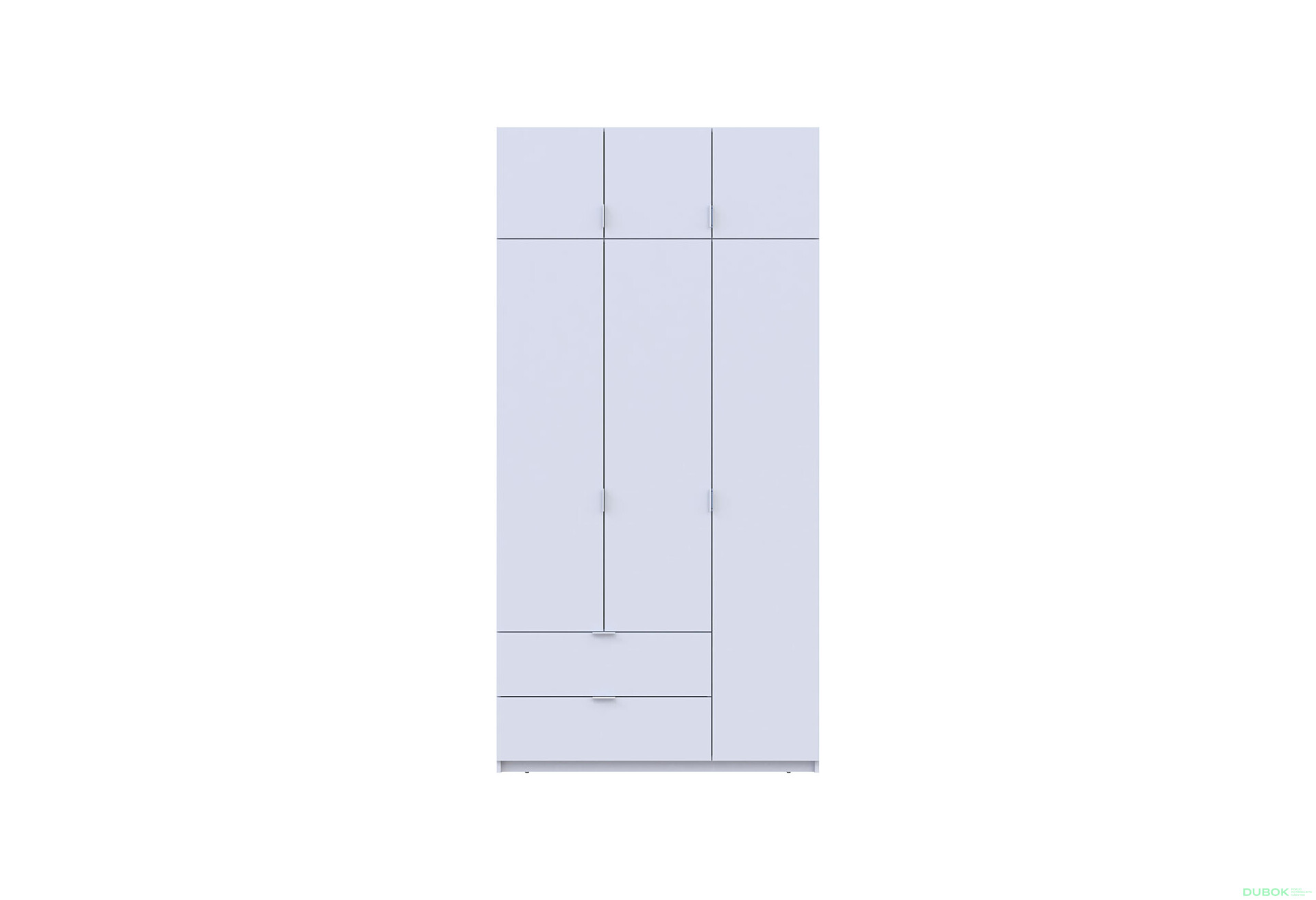 Fotografie 4 - Skříň čtyřdveřová Lukas 120 cm bílá