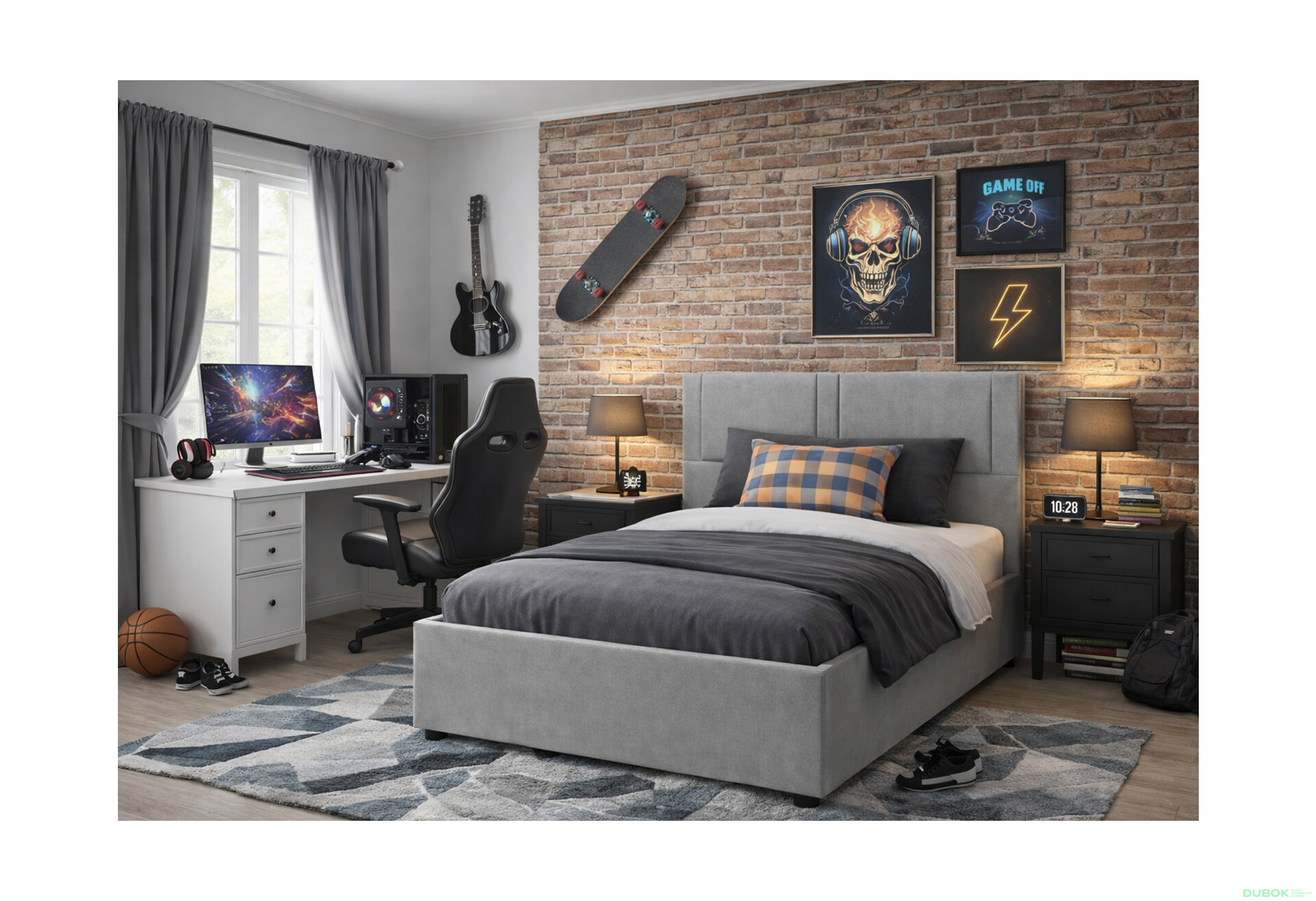 Fotografie 2 - Postel Fro Sol 120x200 Mono 246, šedá